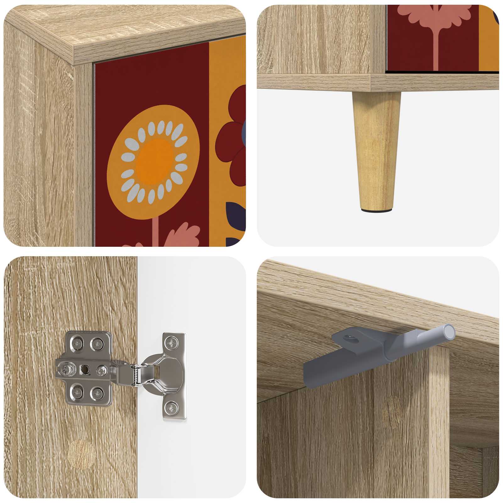 Meuble TV ESSEN 102 x 33 x 50 cm Sonoma Bois d'ingénierie