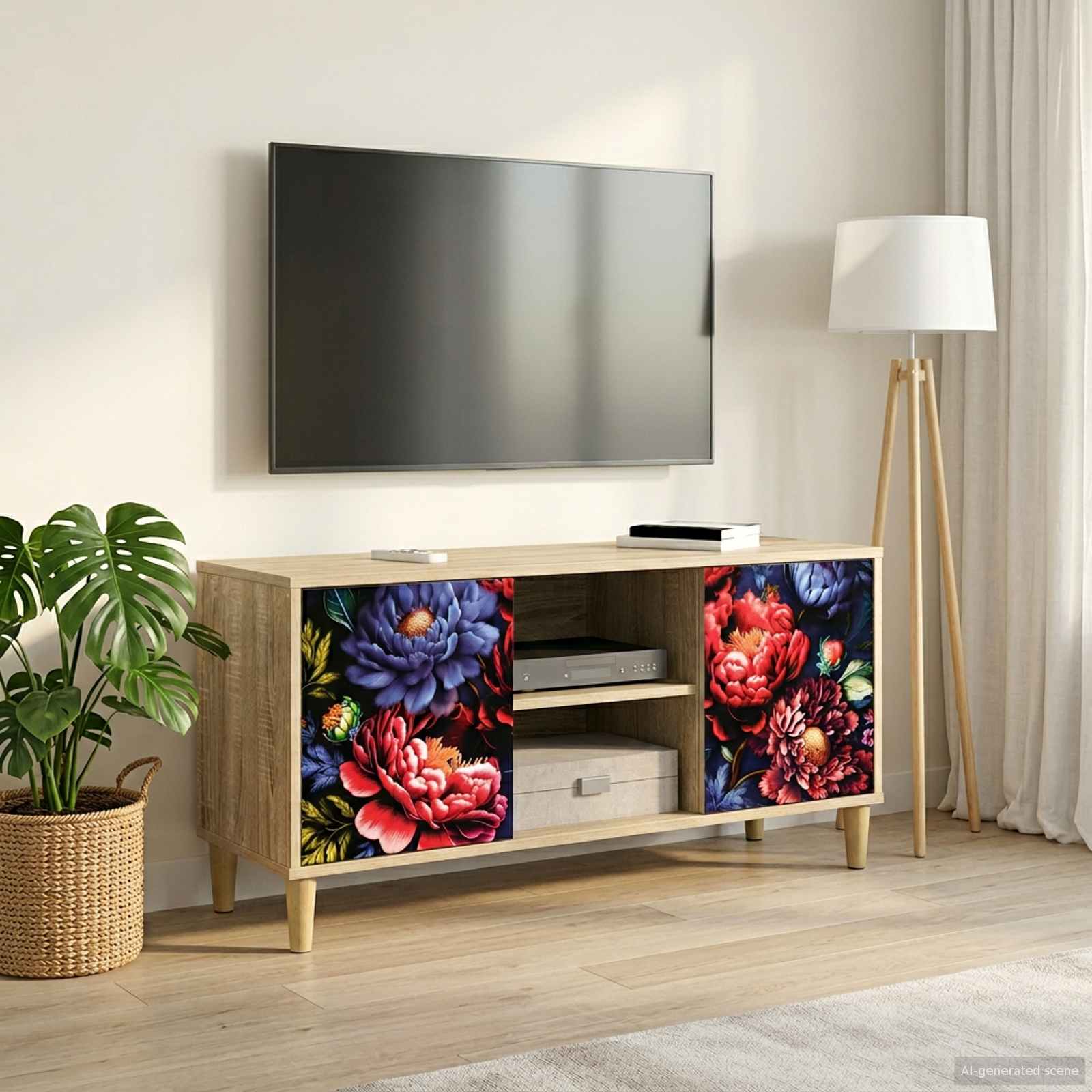 Meuble TV KIEL 102 x 33 x 50 cm Sonoma Bois d'ingénierie