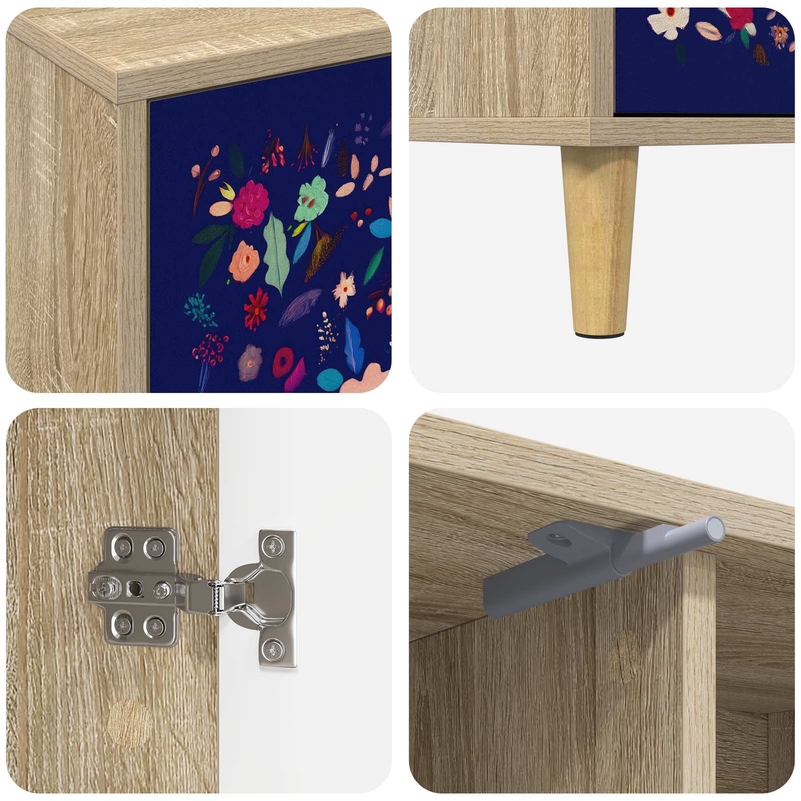 Meuble TV MAINZ 102 x 33 x 50 cm Sonoma Bois d'ingénierie