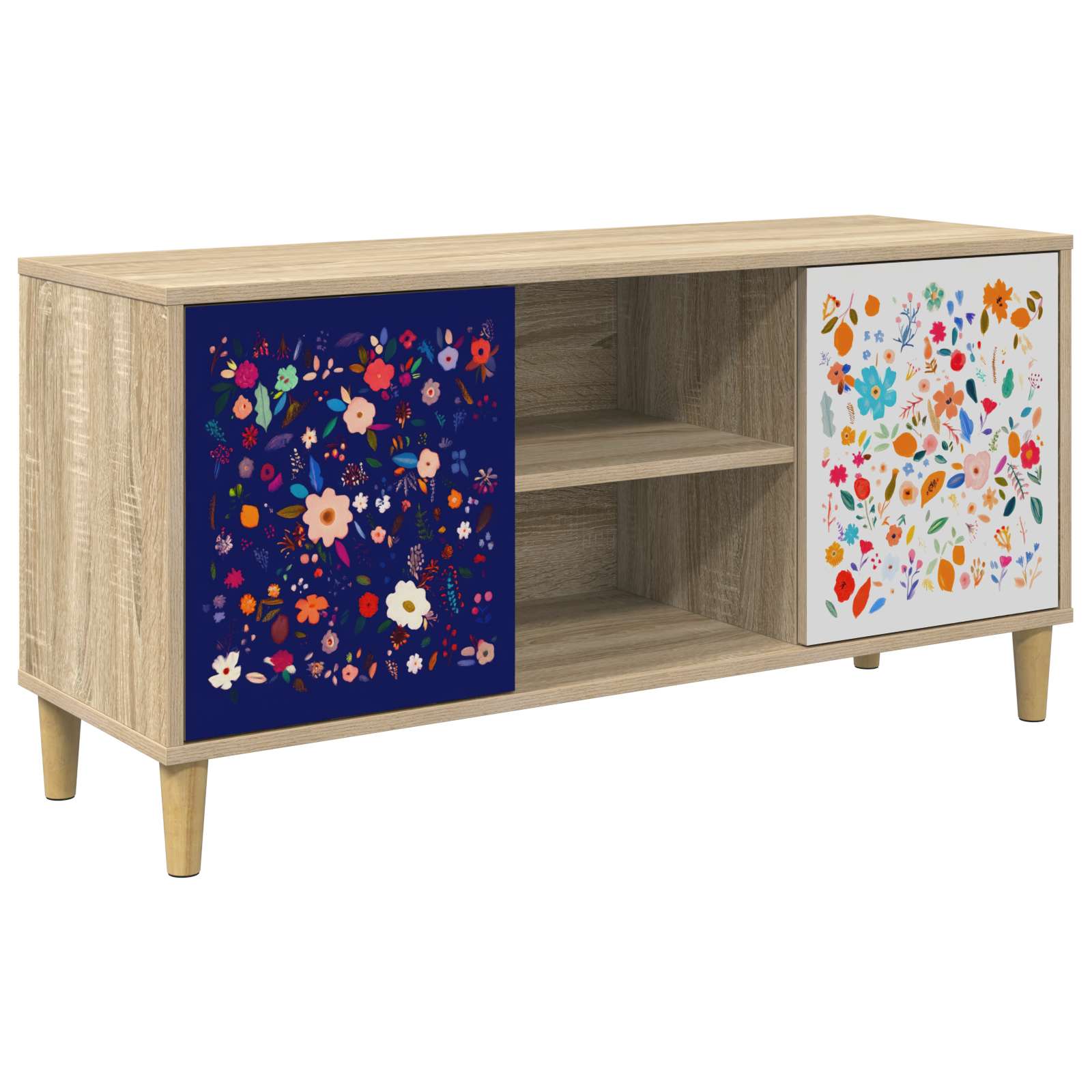 Meuble TV MAINZ 102 x 33 x 50 cm Sonoma Bois d'ingénierie
