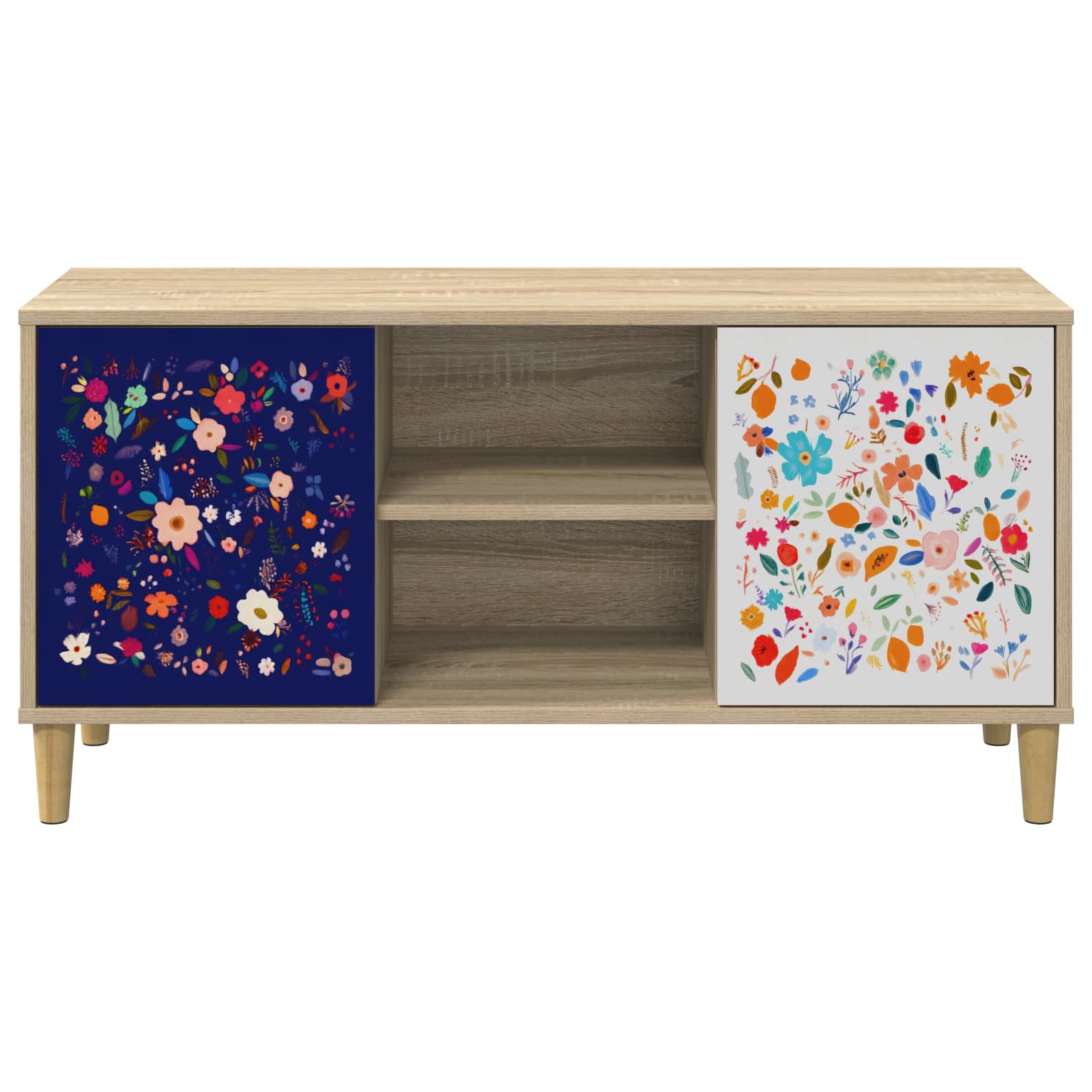 Meuble TV MAINZ 102 x 33 x 50 cm Sonoma Bois d'ingénierie