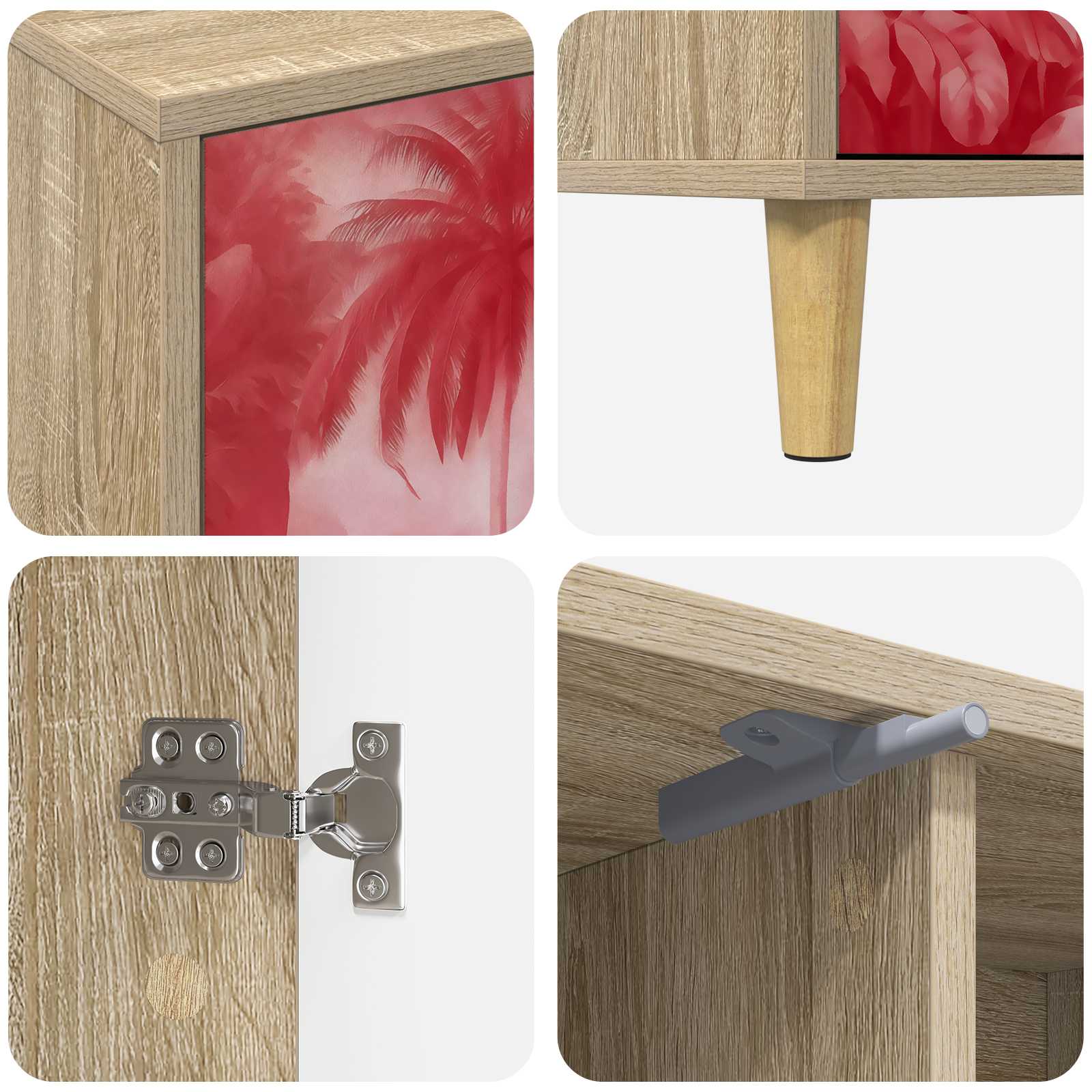 Meuble TV AACHEN 102 x 33 x 50 cm Sonoma Bois d'ingénierie