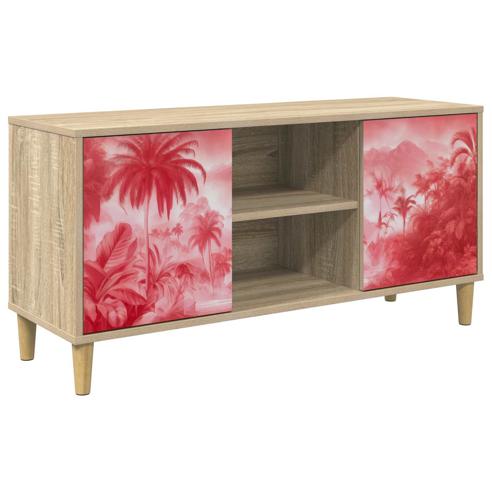 Meuble TV AACHEN 102 x 33 x 50 cm Sonoma Bois d'ingénierie