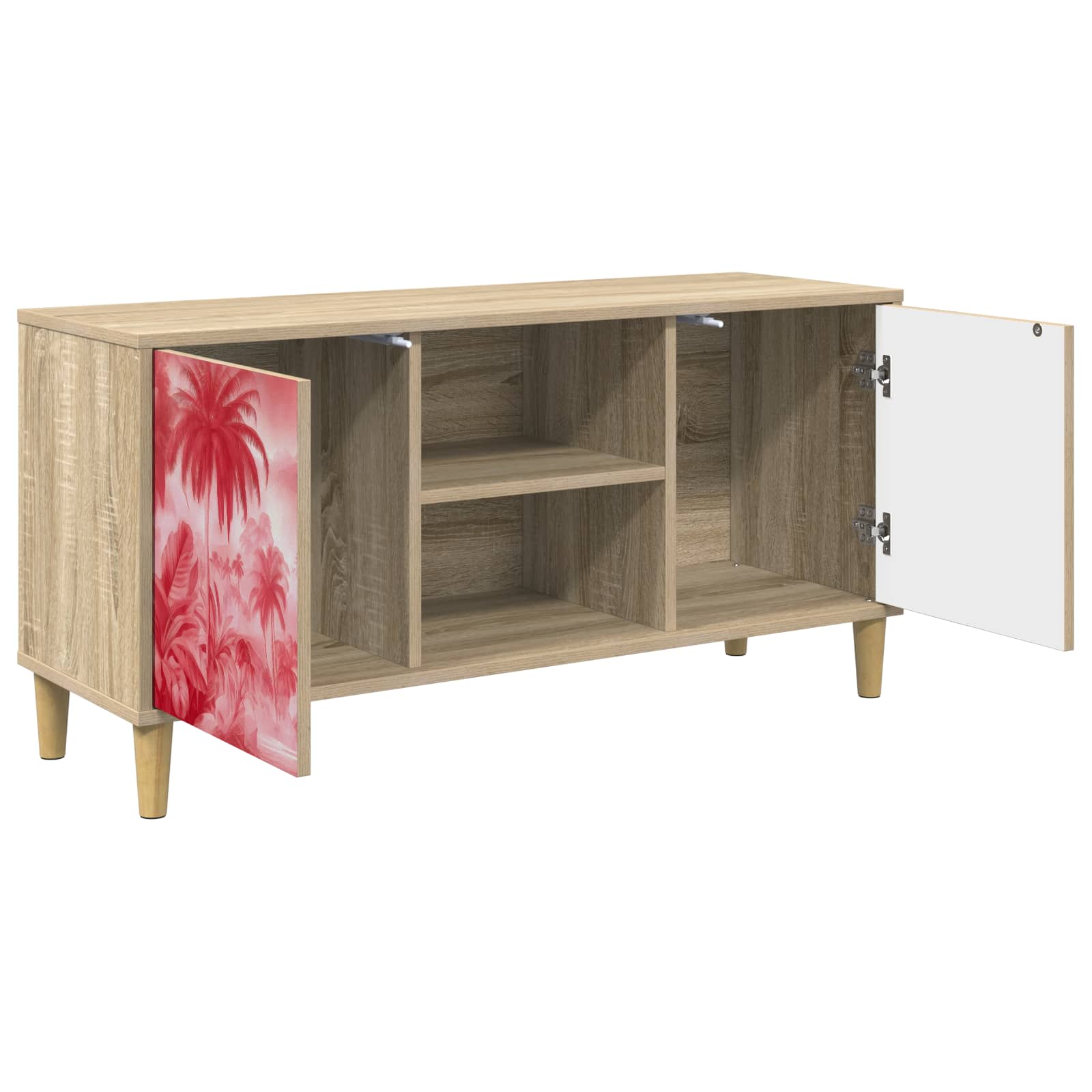 Meuble TV AACHEN 102 x 33 x 50 cm Sonoma Bois d'ingénierie