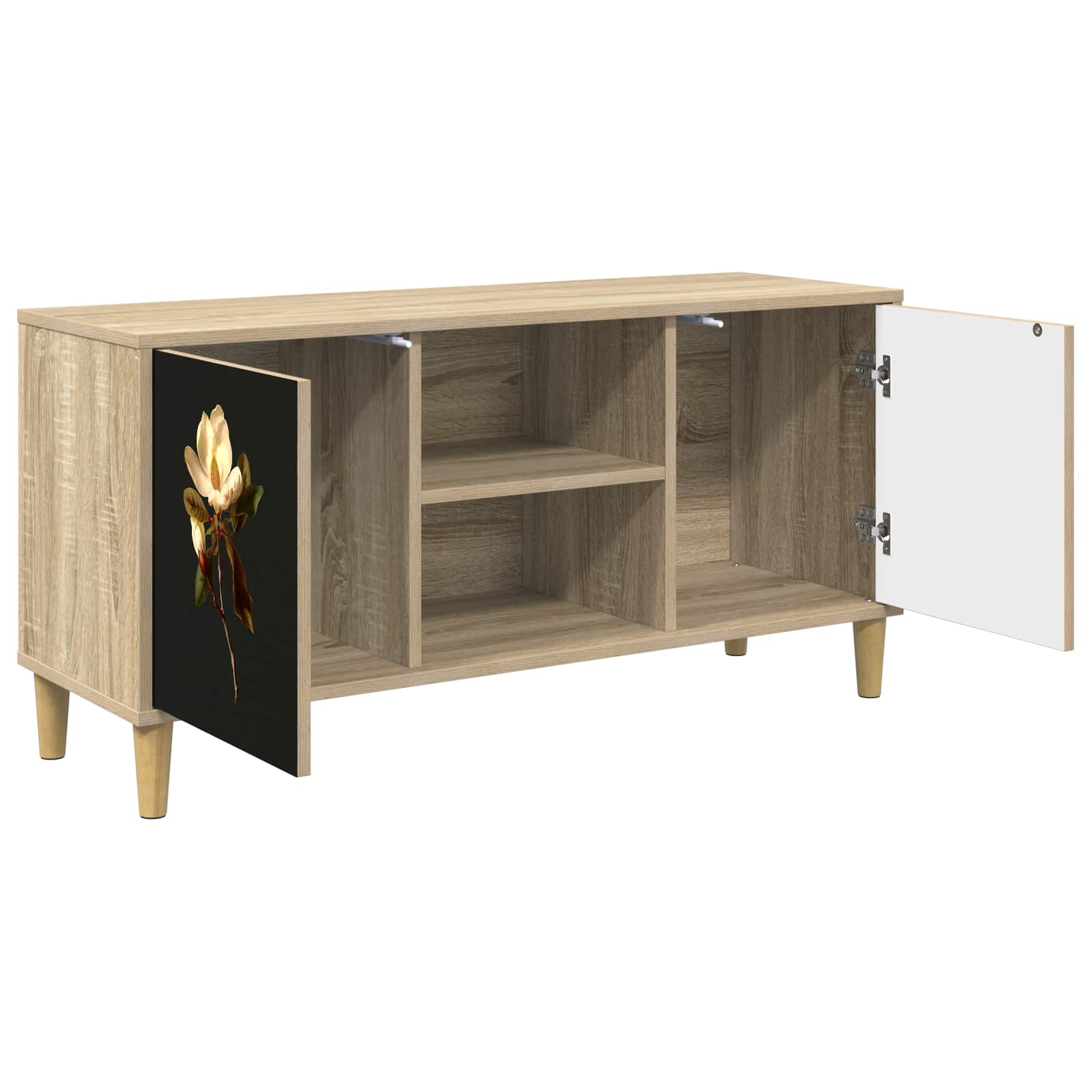 Meuble TV BREMEN 102 x 33 x 50 cm Sonoma Bois d'ingénierie