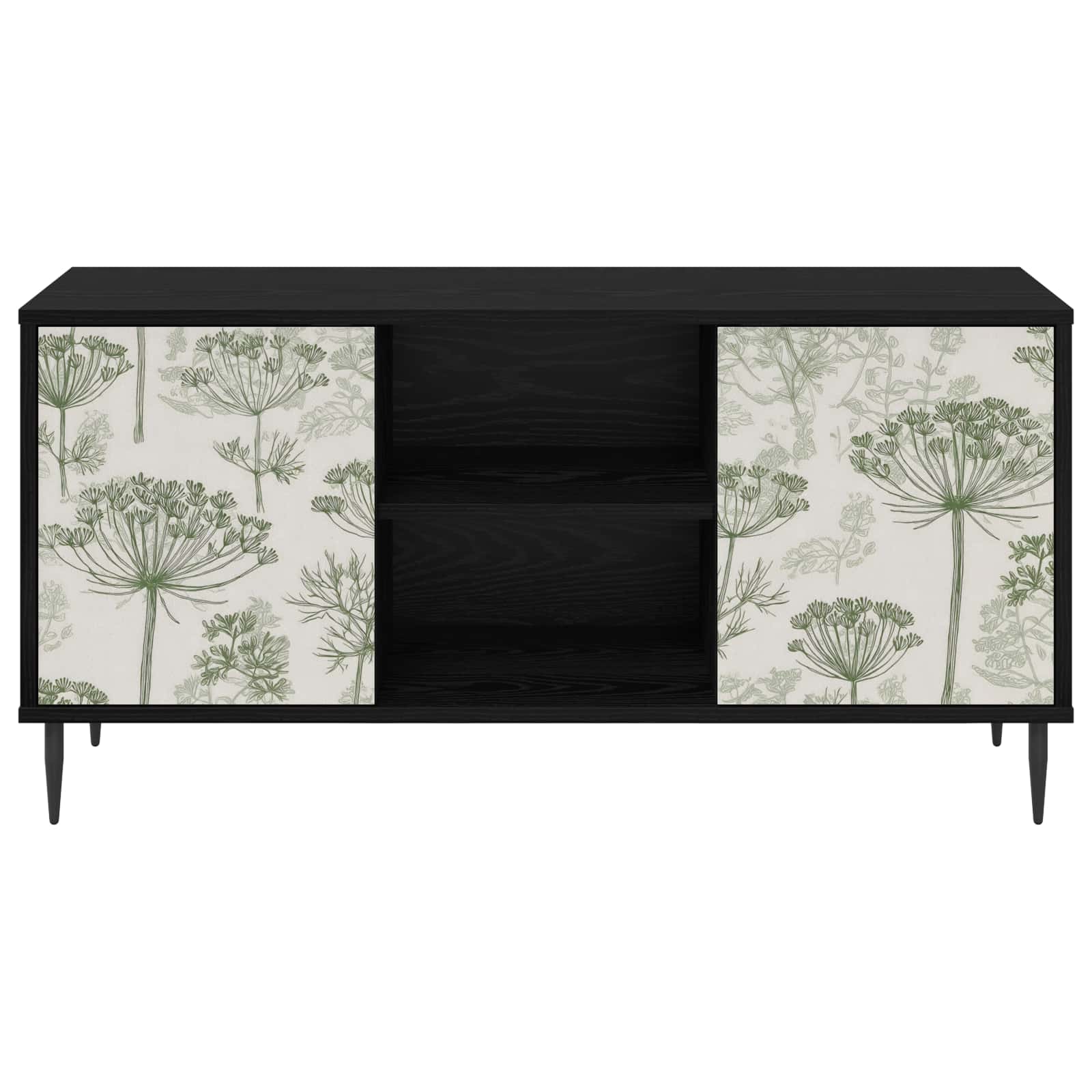 Meuble TV GOTHA 102 x 33 x 51 cm Chêne noir Bois d'ingénierie