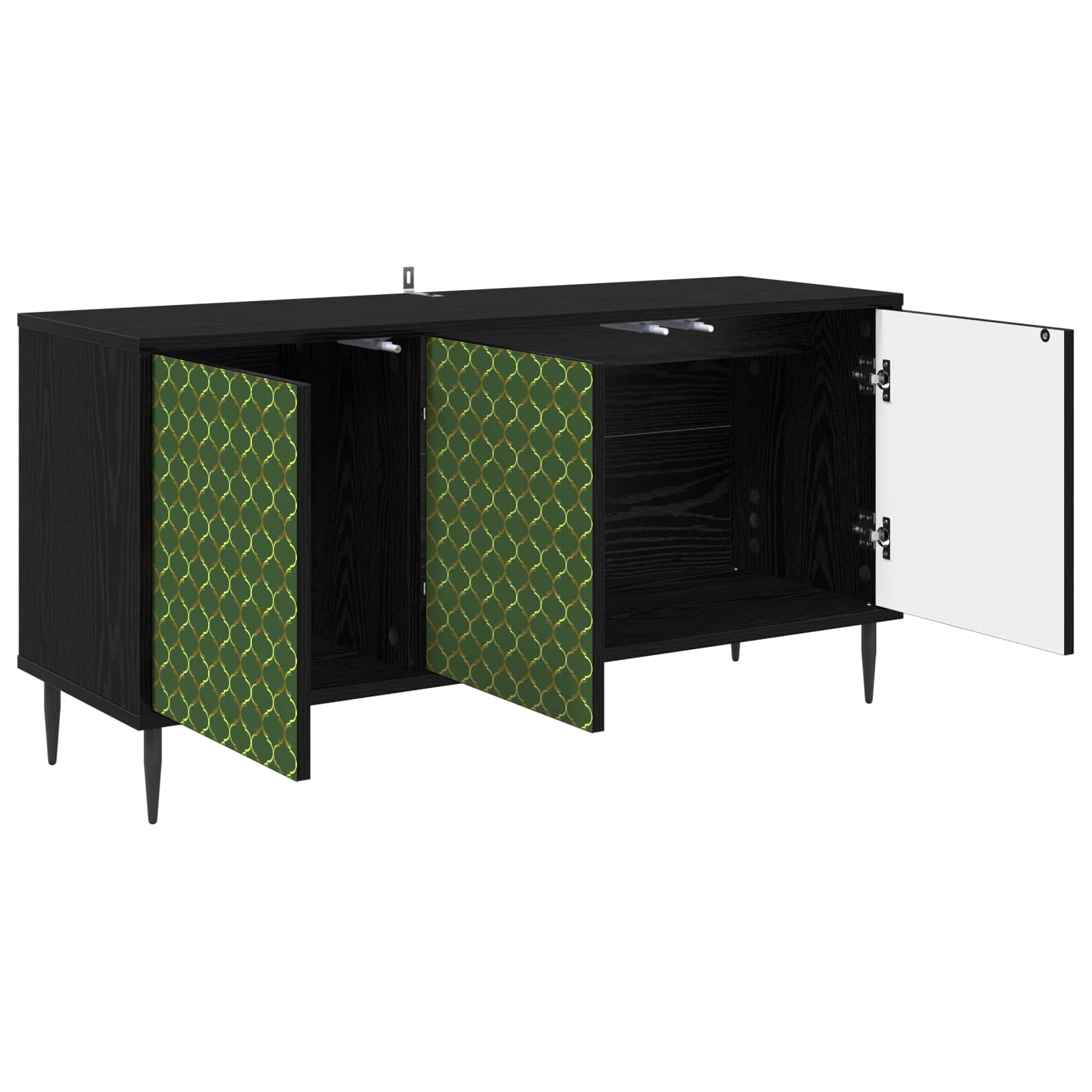 Meuble TV GELEEN 102 x 33 x 51 cm Chêne noir Bois d'ingénierie