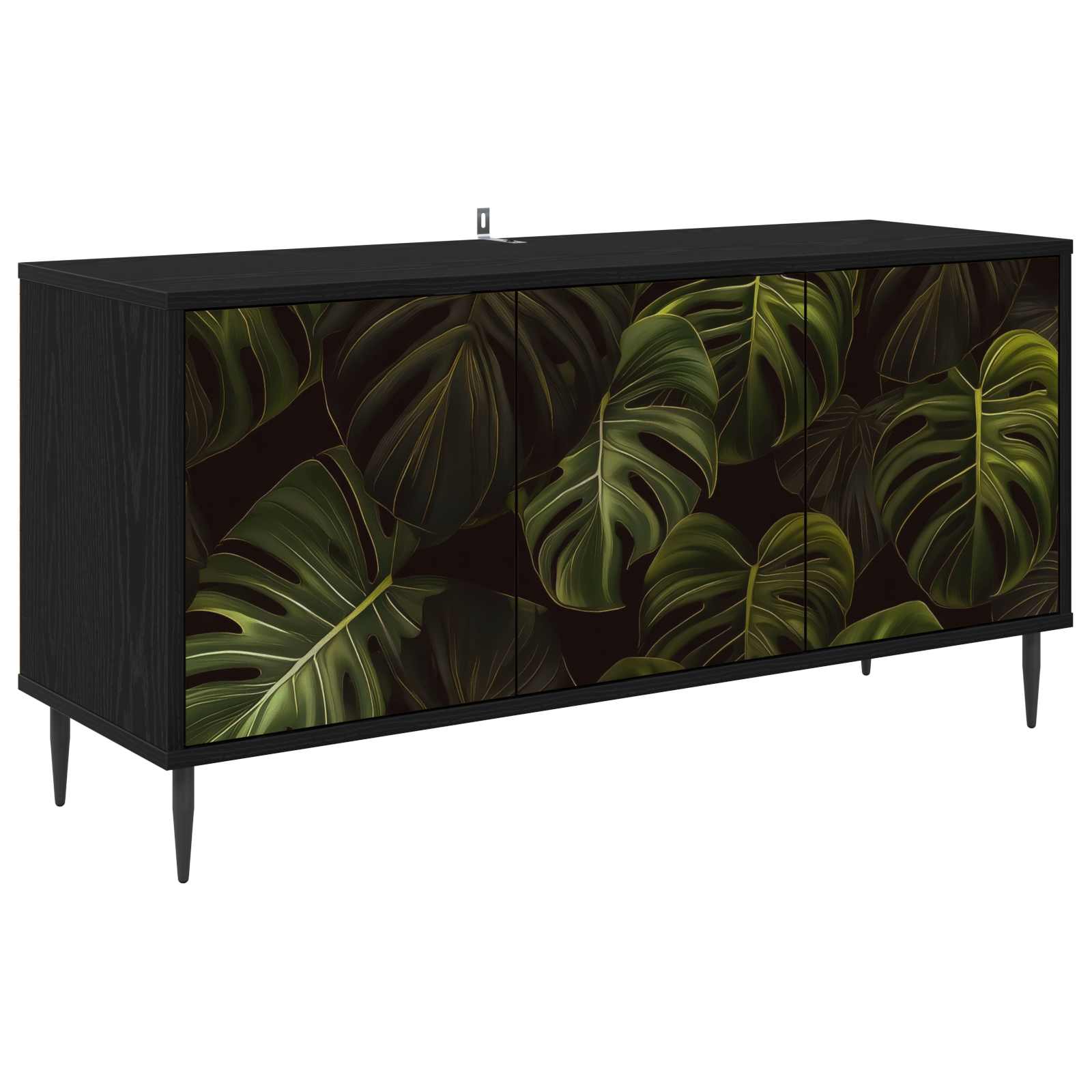Meuble TV ELBURG 102 x 33 x 51 cm Chêne noir Bois d'ingénierie