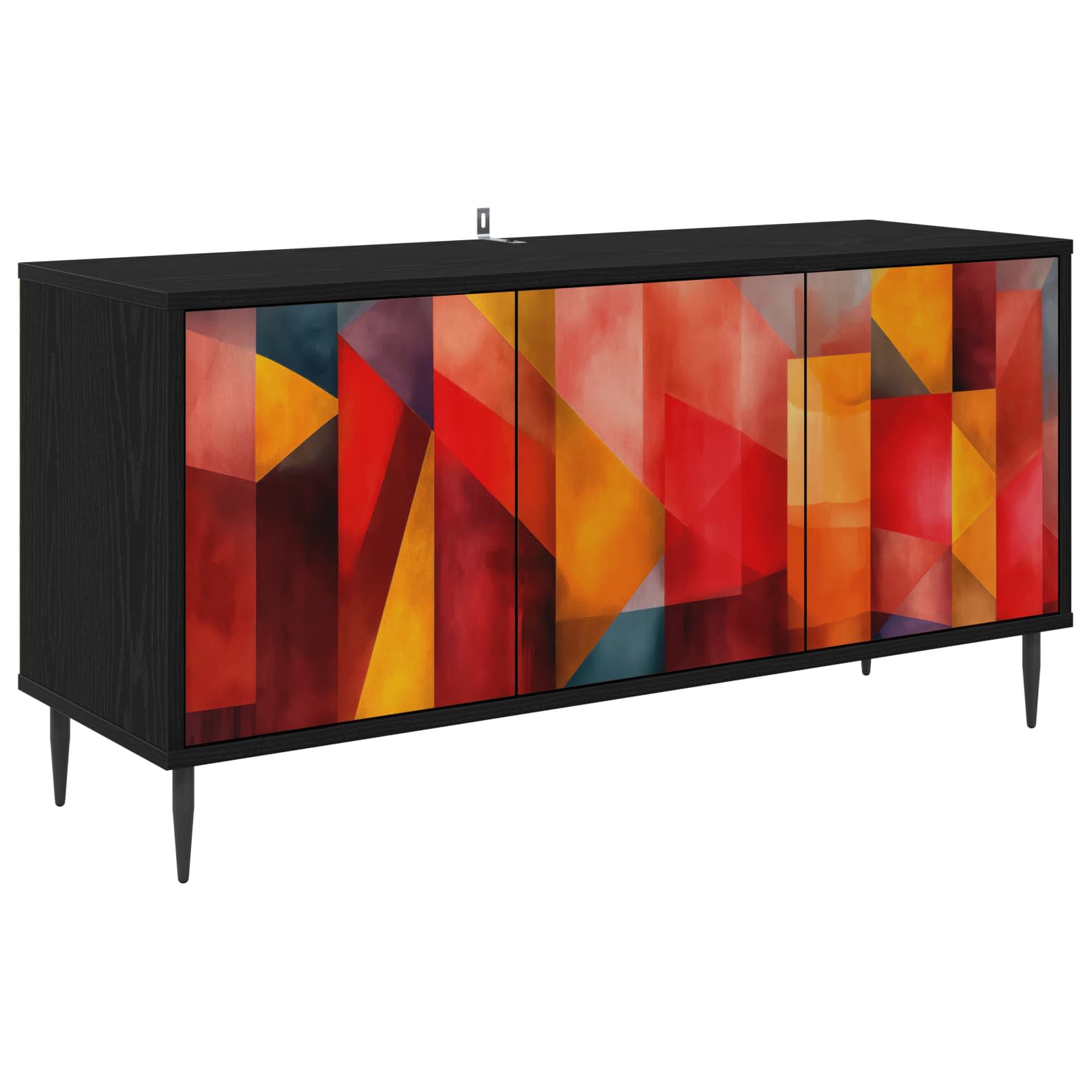 Meuble TV HEESCH 102 x 33 x 51 cm Chêne noir Bois d'ingénierie