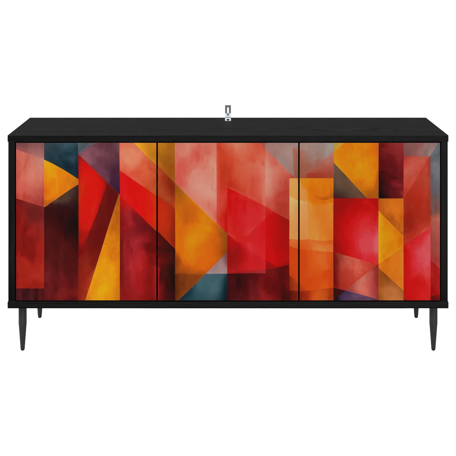 Meuble TV HEESCH 102 x 33 x 51 cm Chêne noir Bois d'ingénierie