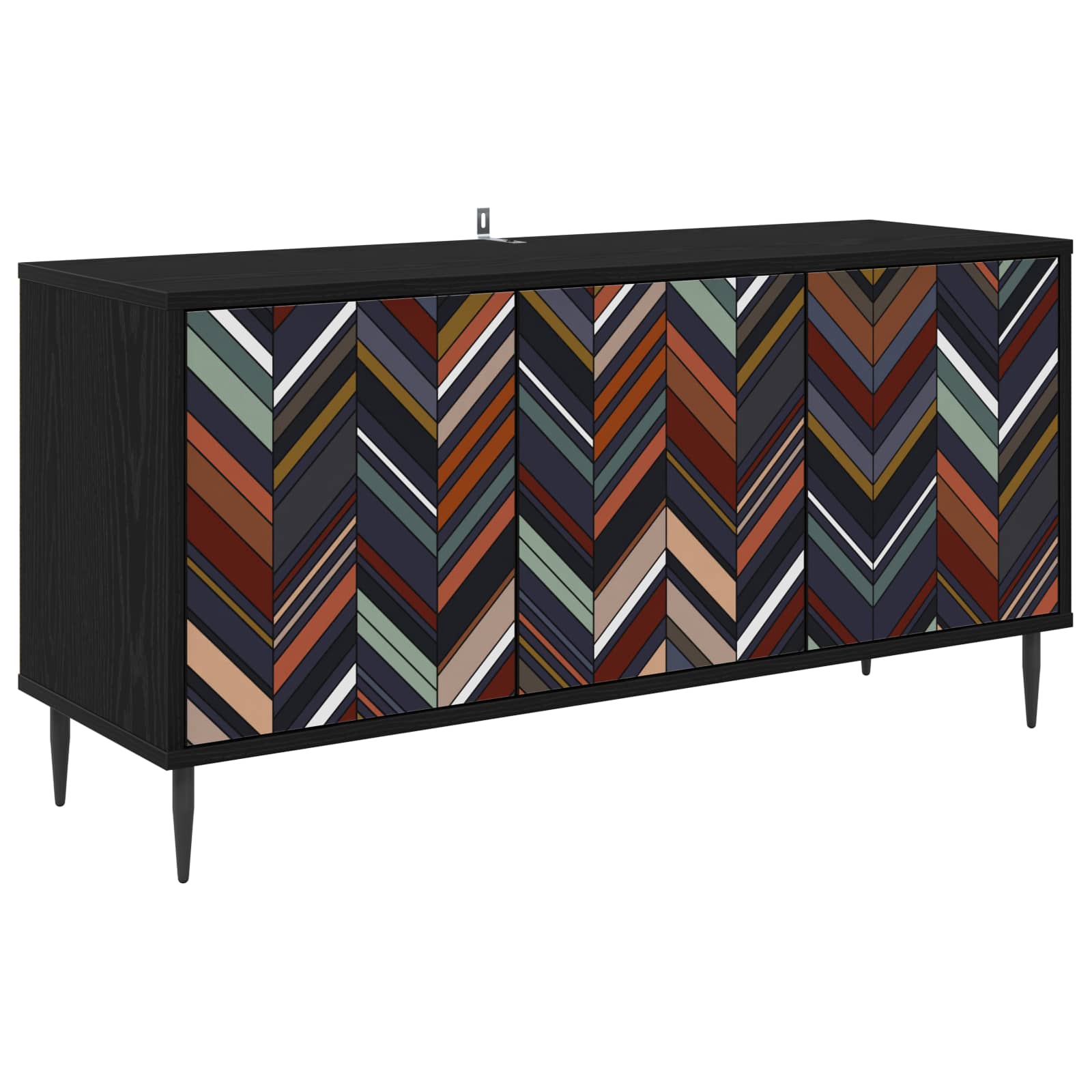 Meuble TV OMMEN 102 x 33 x 51 cm Chêne noir Bois d'ingénierie