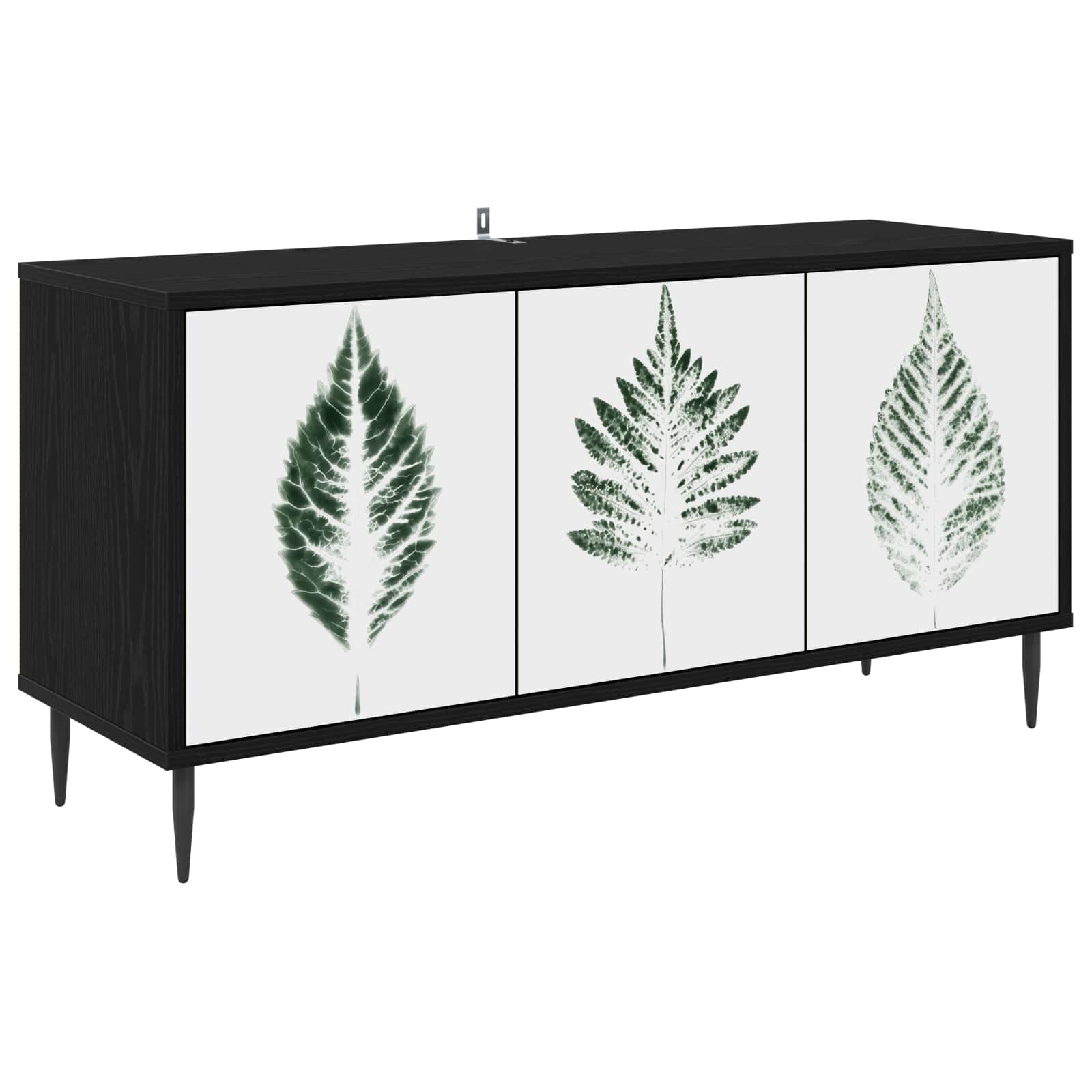 Meuble TV HANAU 102 x 33 x 51 cm Chêne noir Bois d'ingénierie
