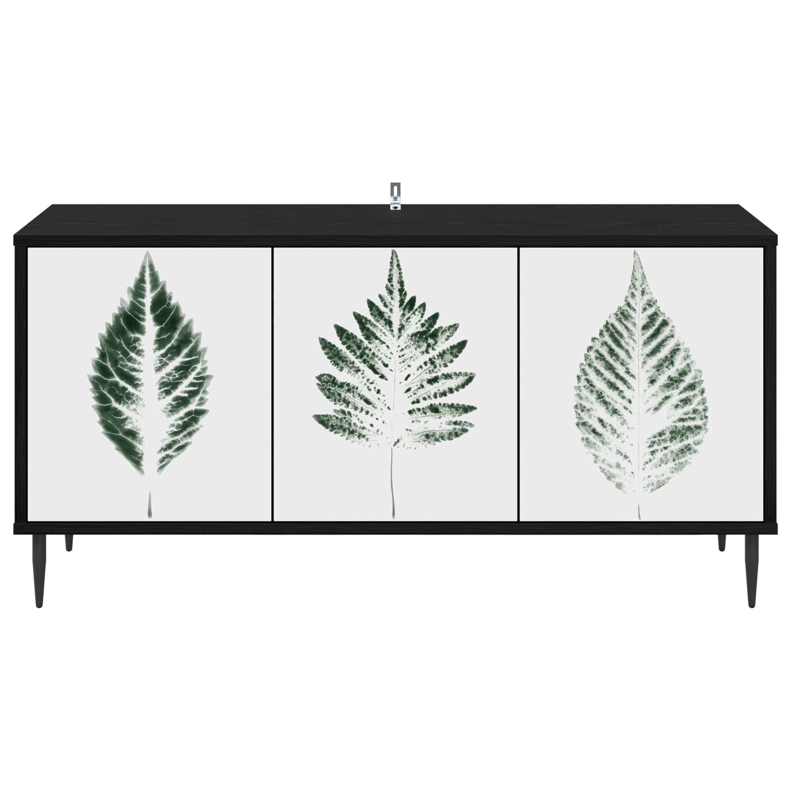 Meuble TV HANAU 102 x 33 x 51 cm Chêne noir Bois d'ingénierie