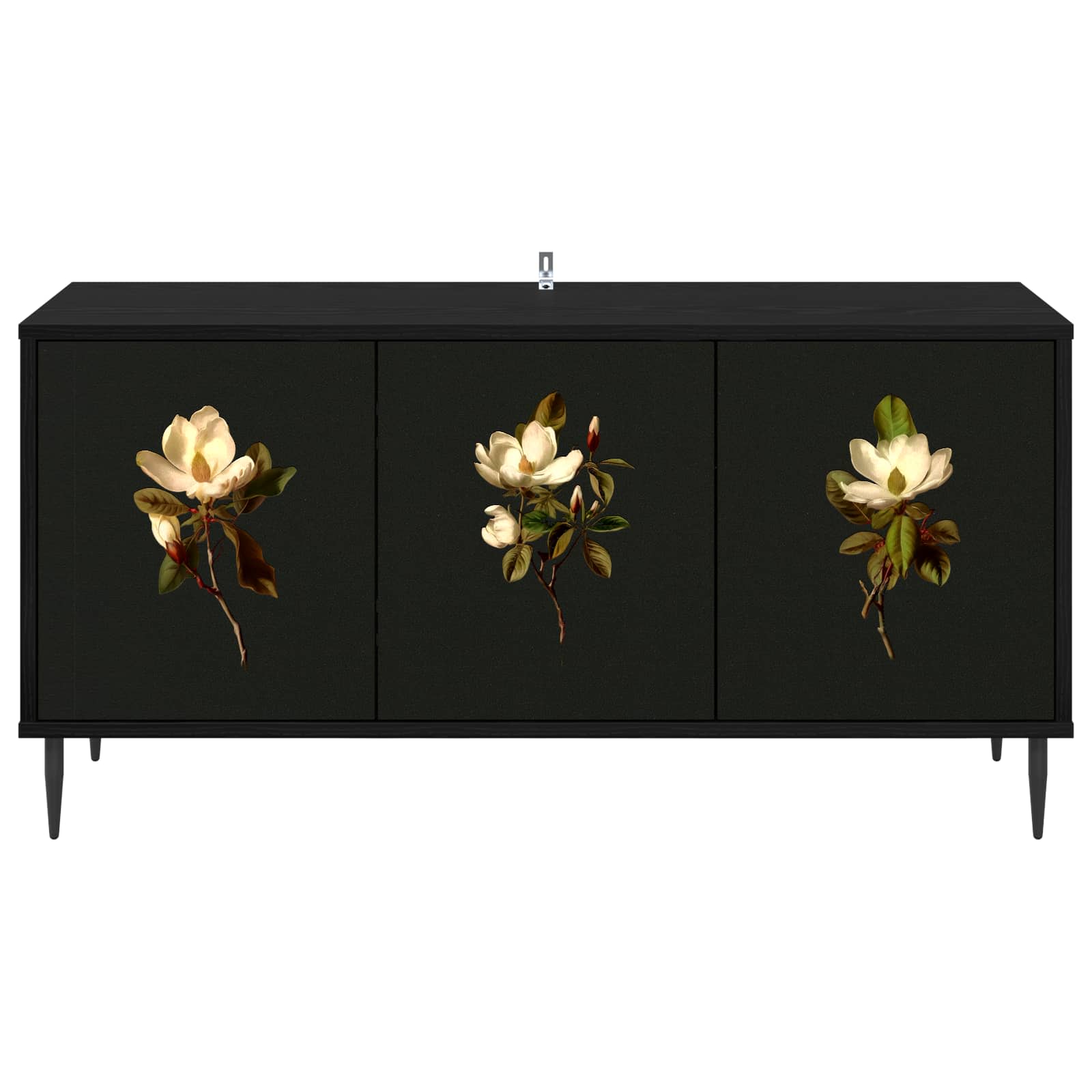 Meuble TV BREMEN 102 x 33 x 51 cm Chêne noir Bois d'ingénierie