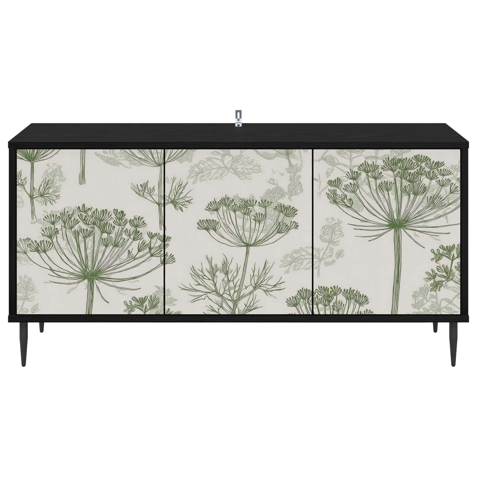 Meuble TV GOTHA 102 x 33 x 51 cm Chêne noir Bois d'ingénierie