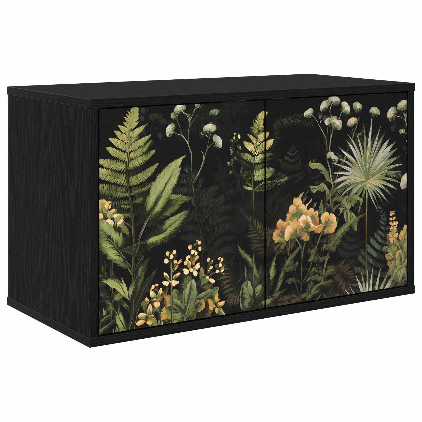 Meuble TV mural RHENEN 69 x 33 x 40 cm Chêne noir