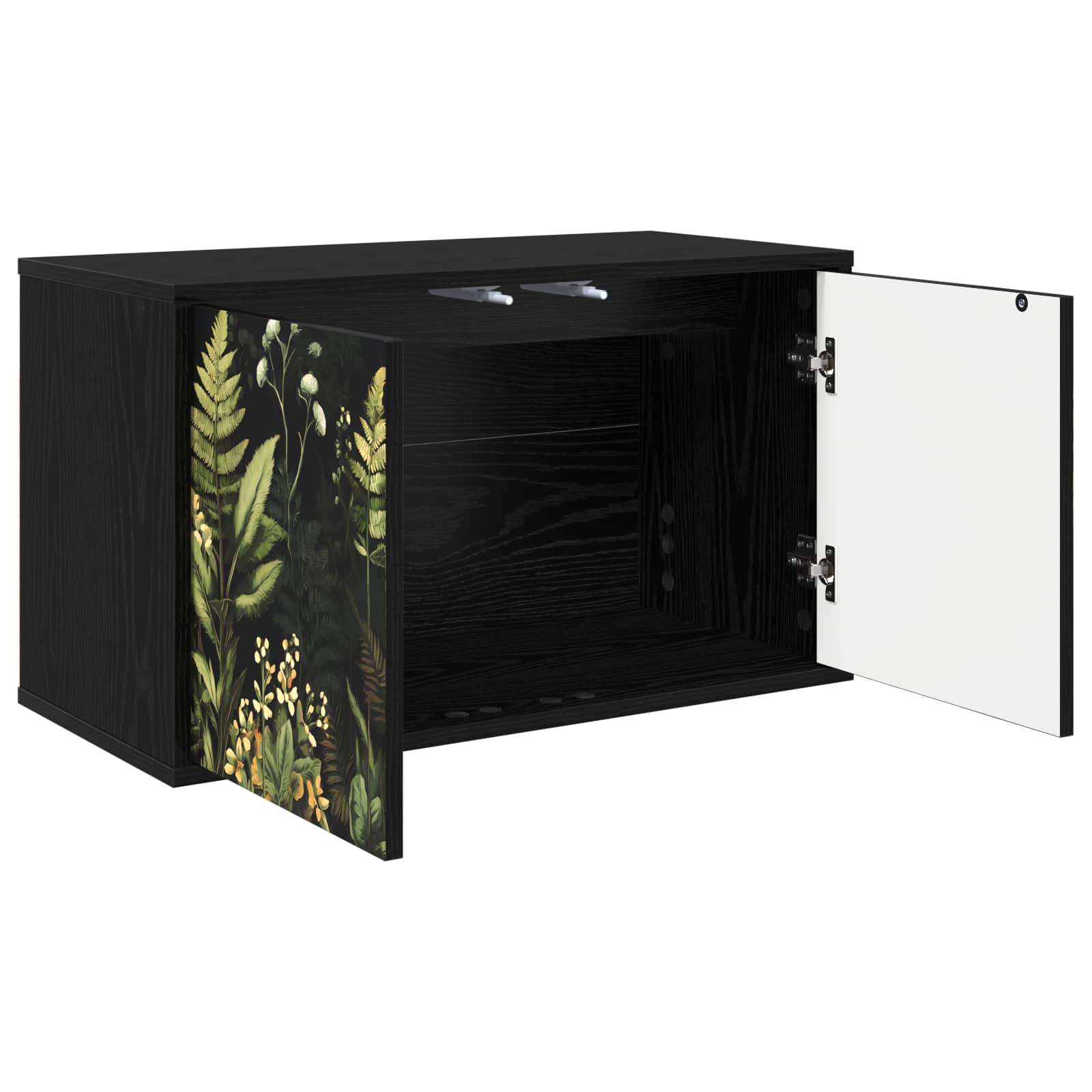 Meuble TV mural RHENEN 69 x 33 x 40 cm Chêne noir