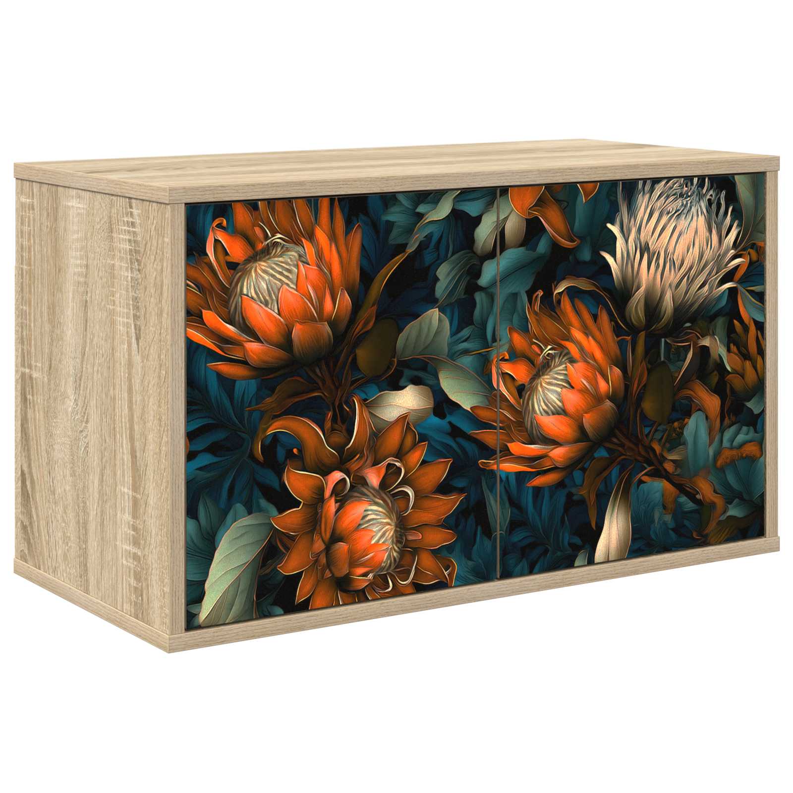 Meuble TV mural LOCHEM 69 x 33 x 40 cm Chêne Sonoma