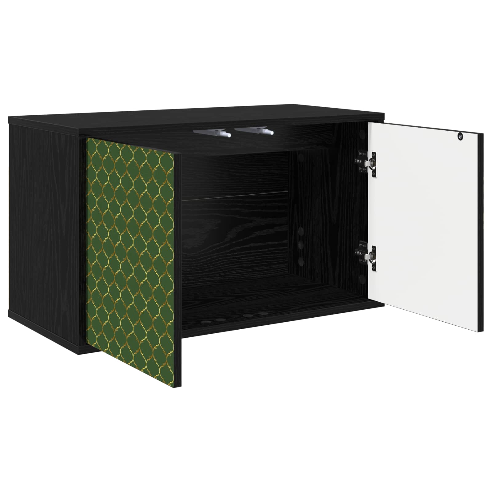Meuble TV mural GELEEN 69 x 33 x 40 cm Chêne noir