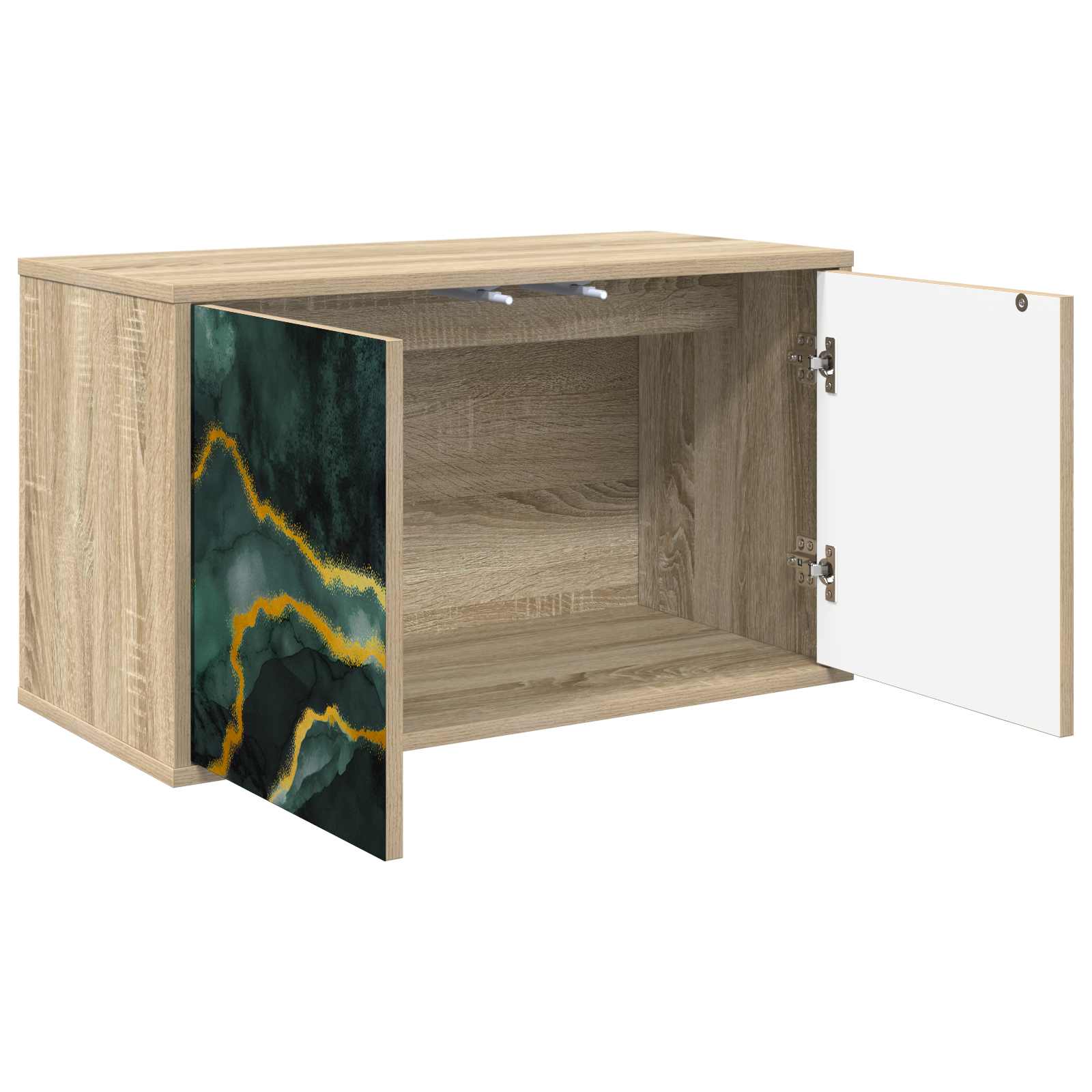 Meuble TV mural WIJHE 69 x 33 x 40 cm Chêne Sonoma