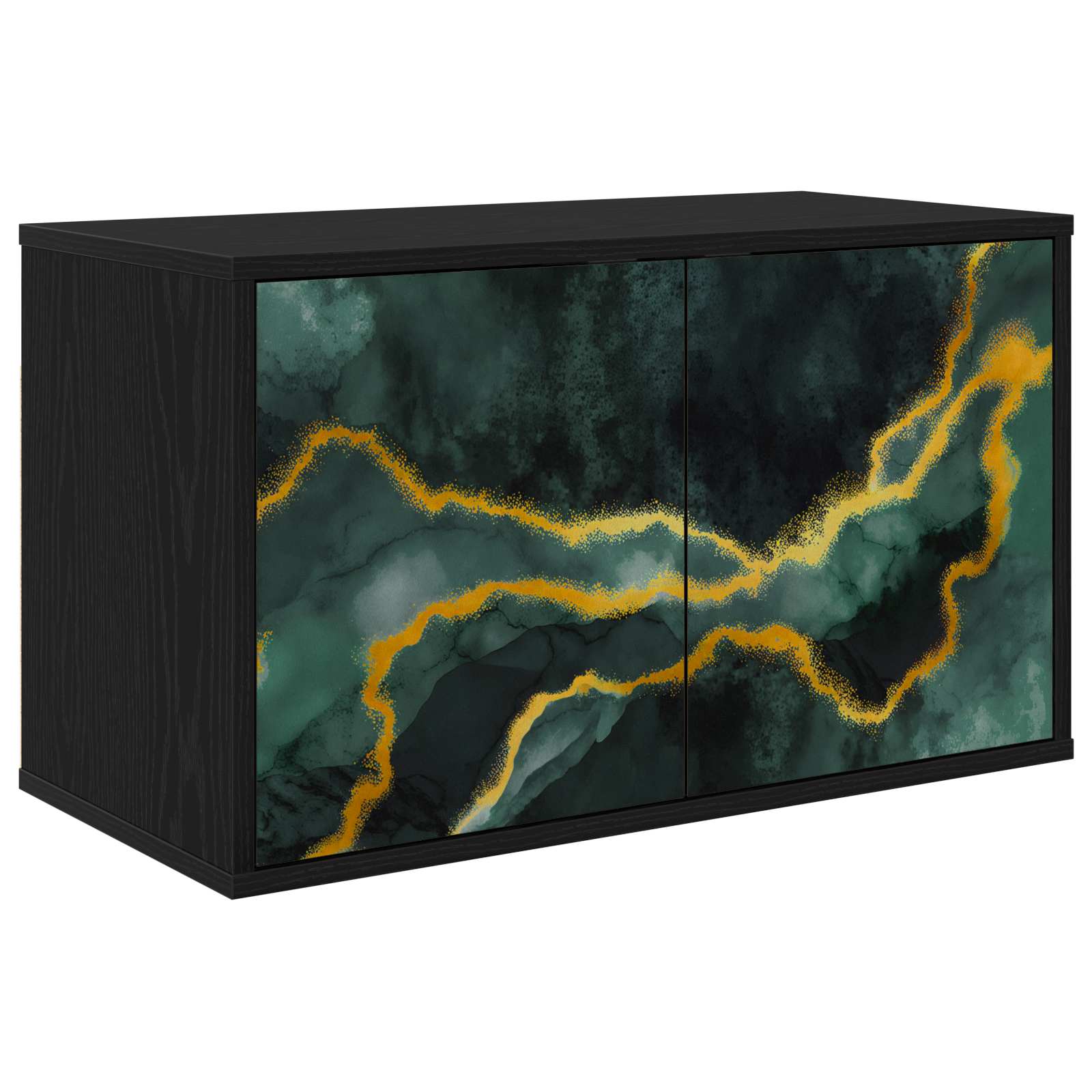 Meuble TV mural WIJHE 69 x 33 x 40 cm Chêne noir