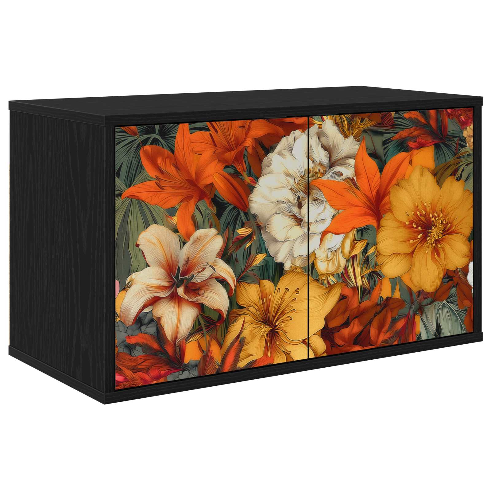 Meuble TV mural GENNEP 69 x 33 x 40 cm Chêne noir