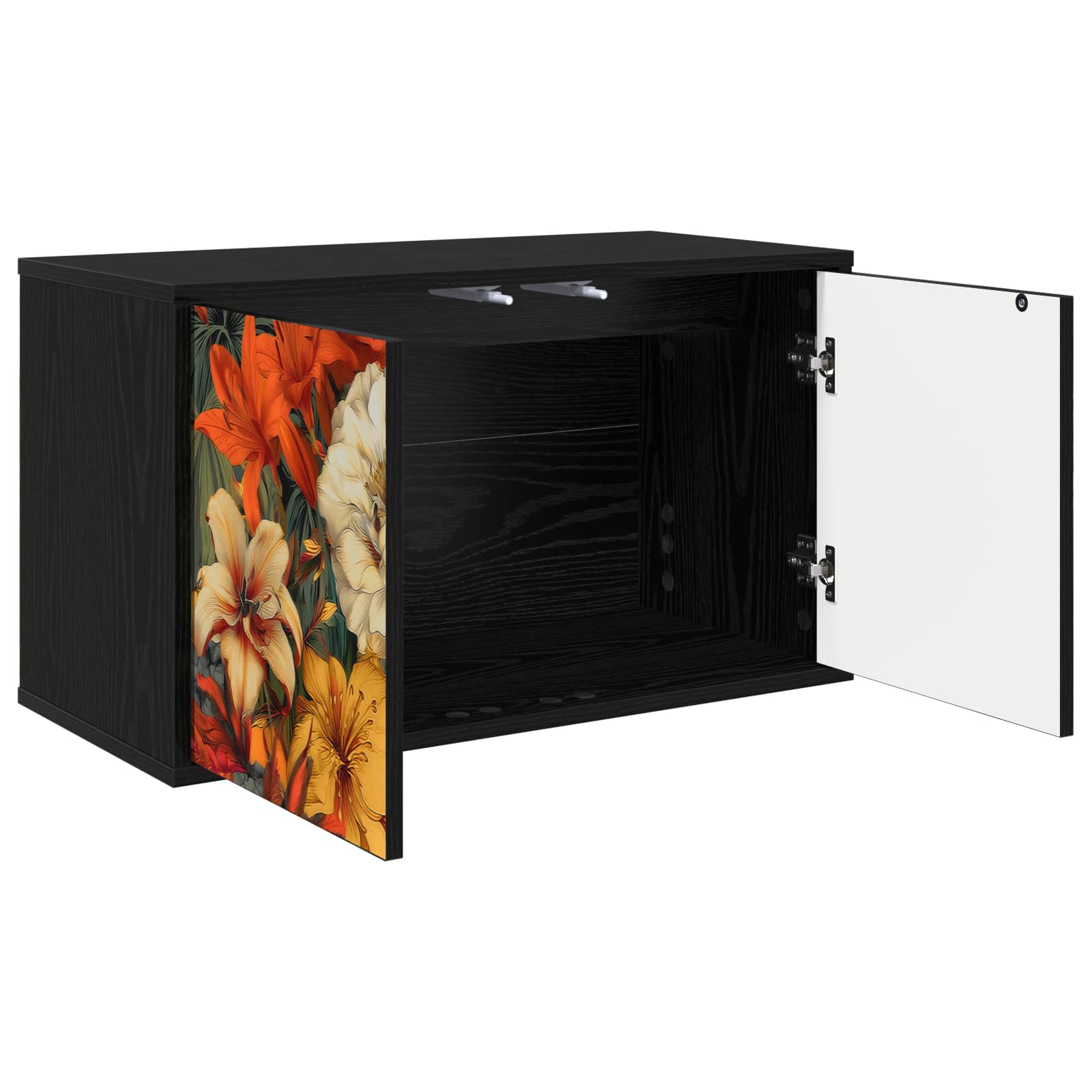 Meuble TV mural GENNEP 69 x 33 x 40 cm Chêne noir