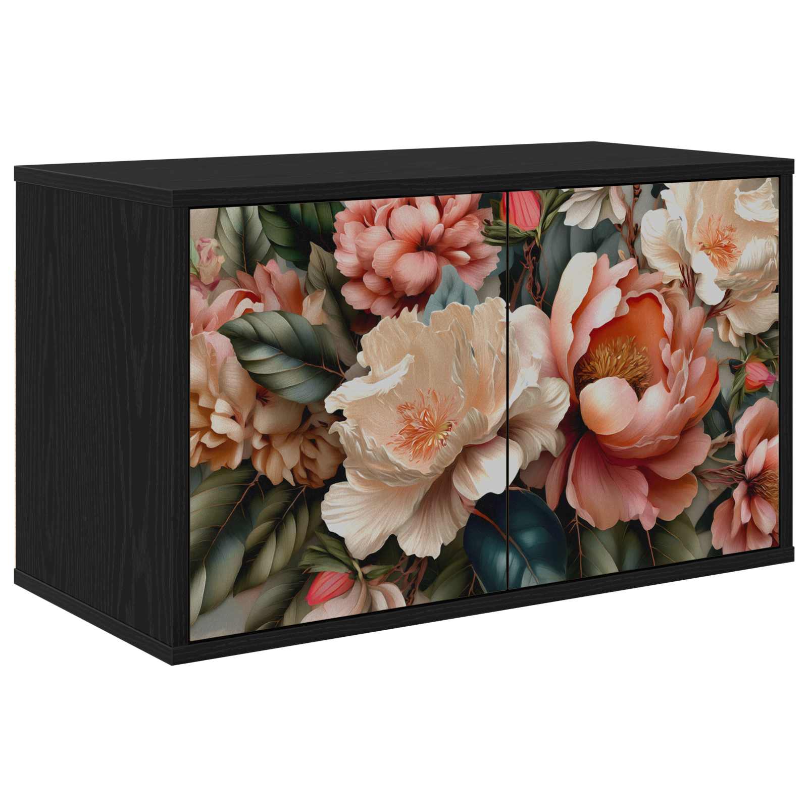 Meuble TV mural BORNE 69 x 33 x 40 cm Chêne noir