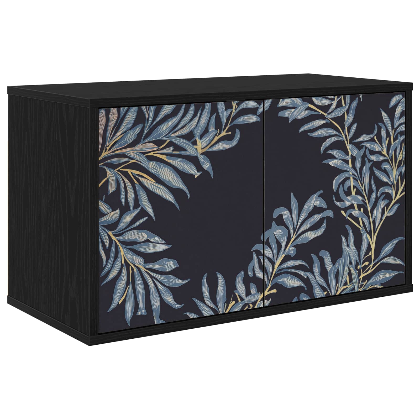 Meuble TV mural DOKKUM 69 x 33 x 40 cm Chêne noir