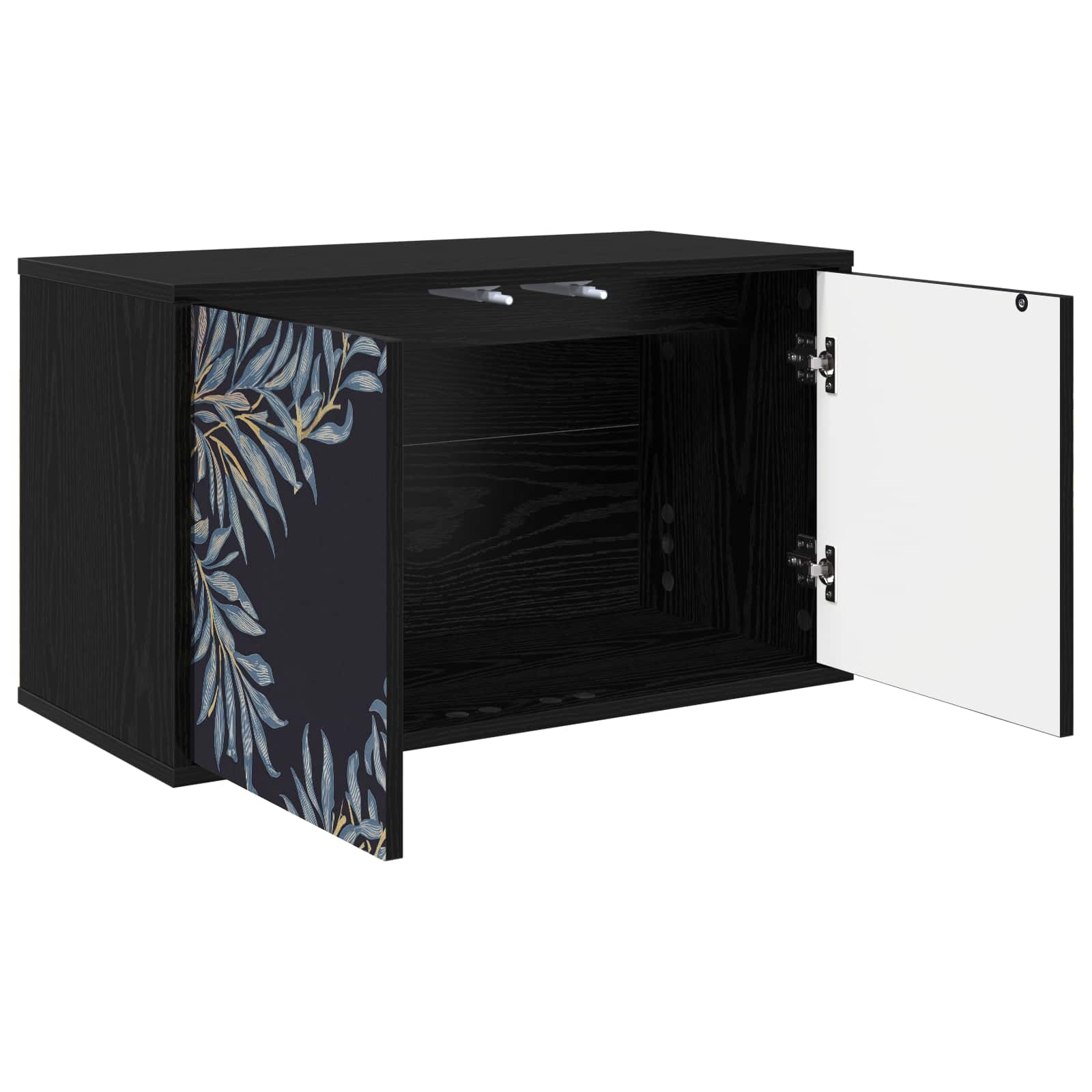 Meuble TV mural DOKKUM 69 x 33 x 40 cm Chêne noir