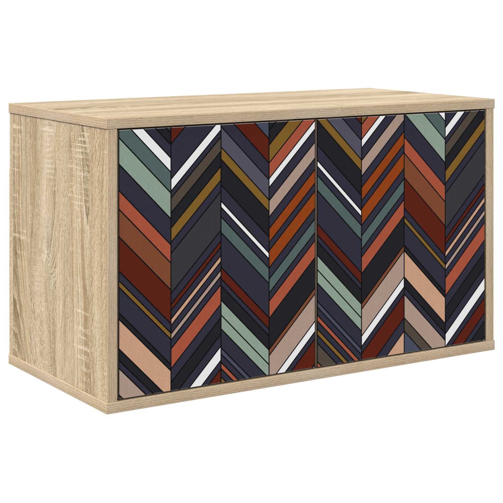 Meuble TV mural OMMEN 69 x 33 x 40 cm Chêne Sonoma