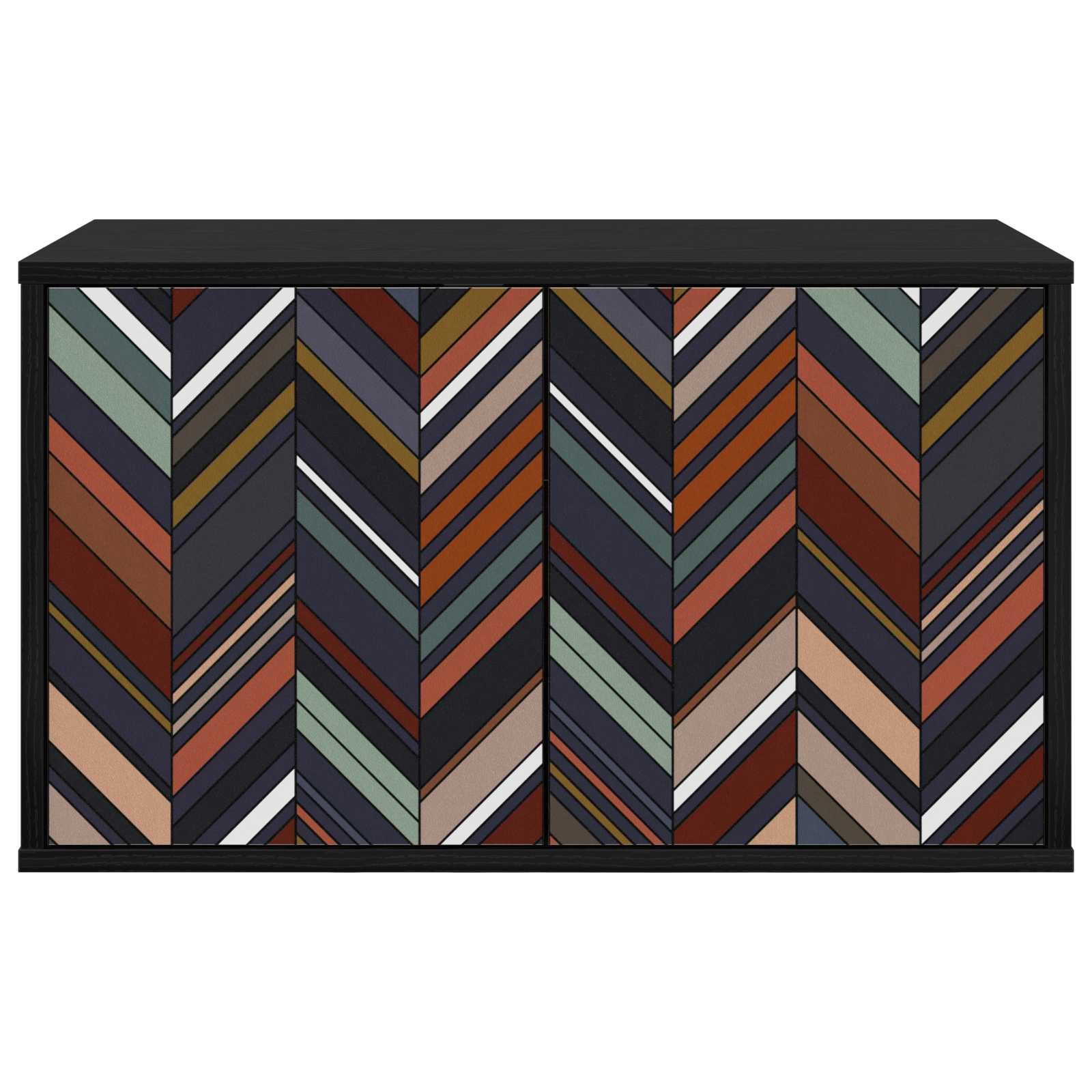 Meuble TV mural OMMEN 69 x 33 x 40 cm Chêne noir
