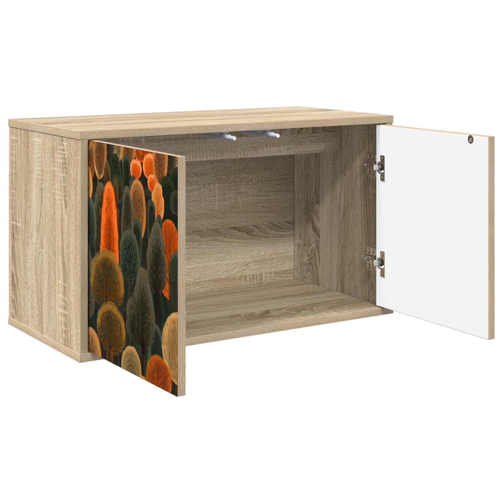 Meuble TV mural ZAANDAM 69 x 33 x 40 cm Chêne Sonoma