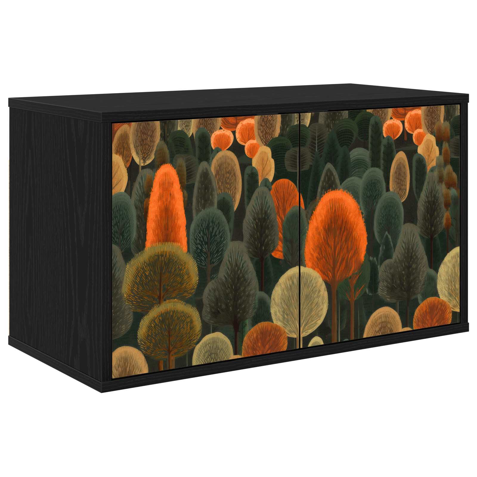 Meuble TV mural ZAANDAM 69 x 33 x 40 cm Chêne noir