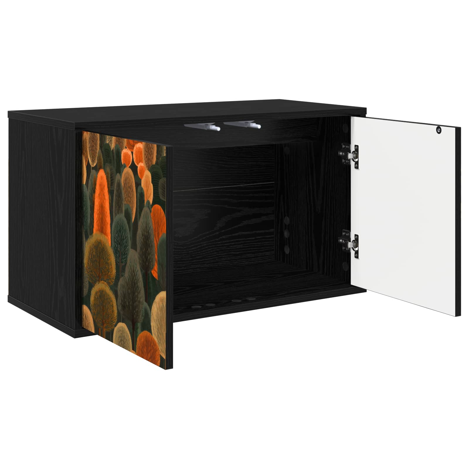Meuble TV mural ZAANDAM 69 x 33 x 40 cm Chêne noir
