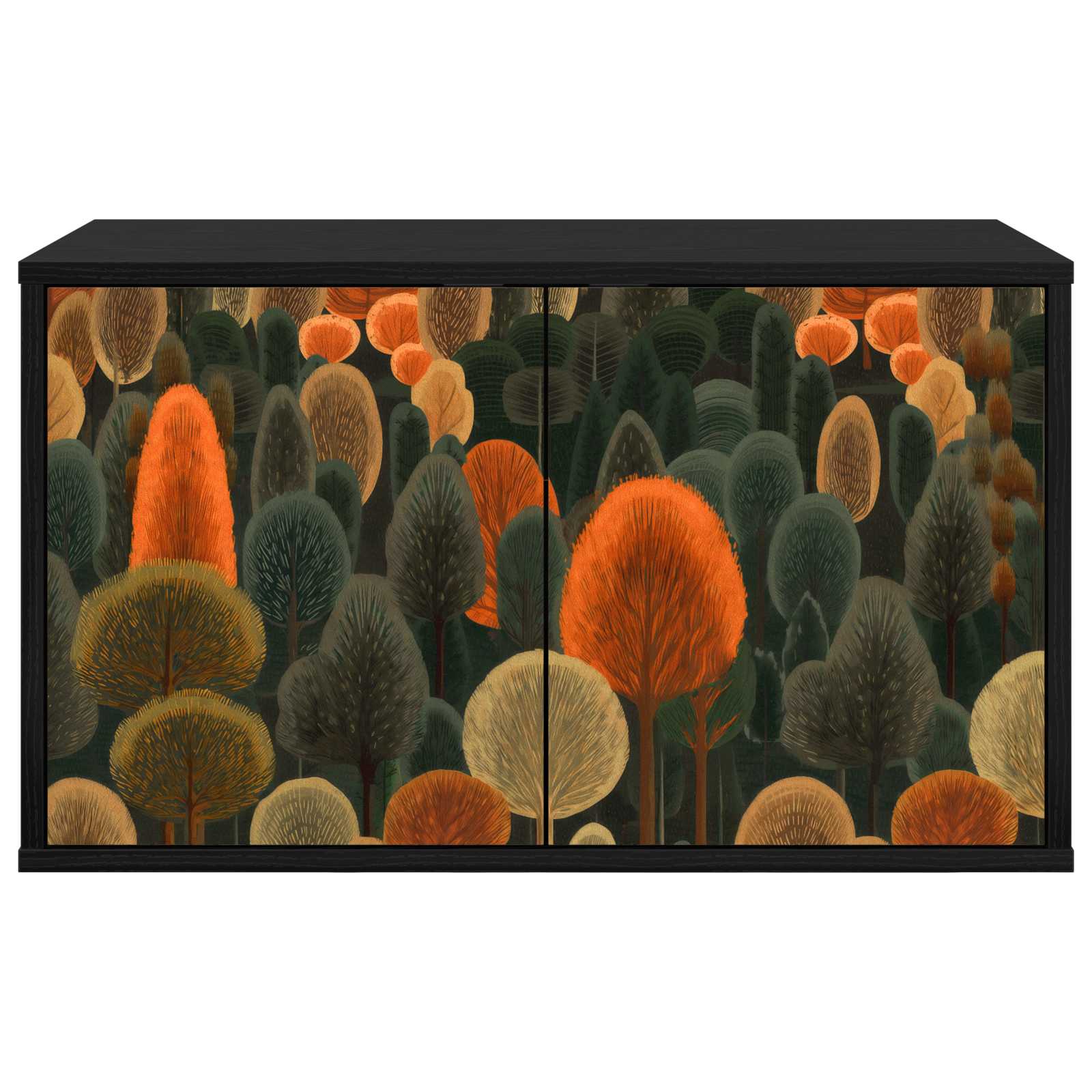 Meuble TV mural ZAANDAM 69 x 33 x 40 cm Chêne noir