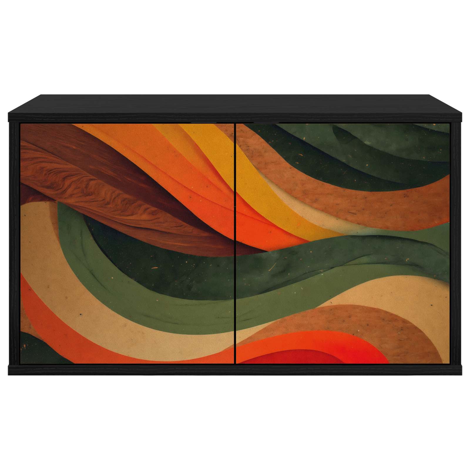 Meuble TV mural BONN 69 x 33 x 40 cm Chêne noir