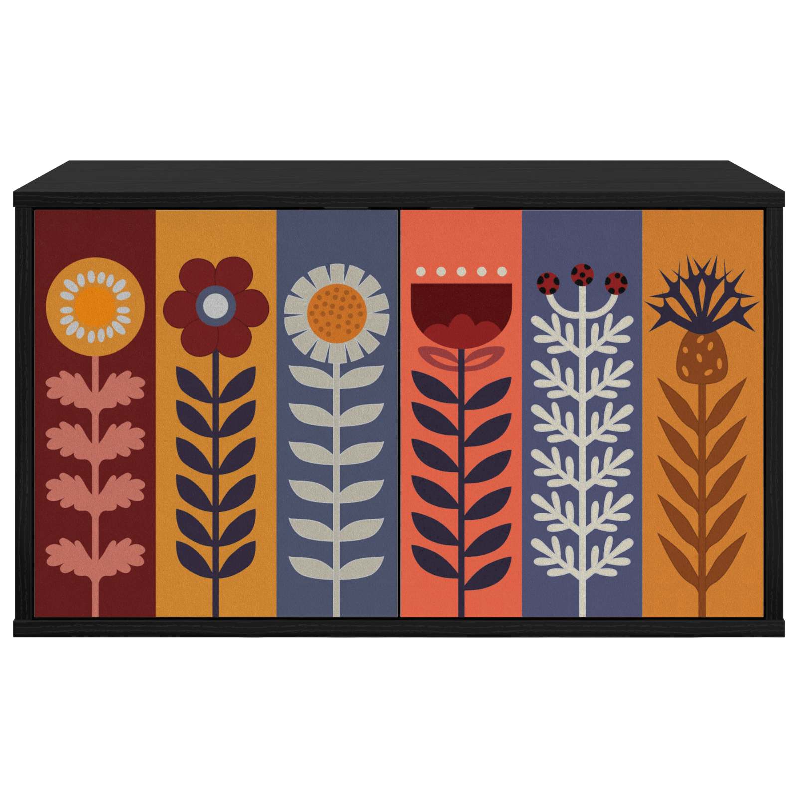 Meuble TV mural ESSEN 69 x 33 x 40 cm Chêne noir