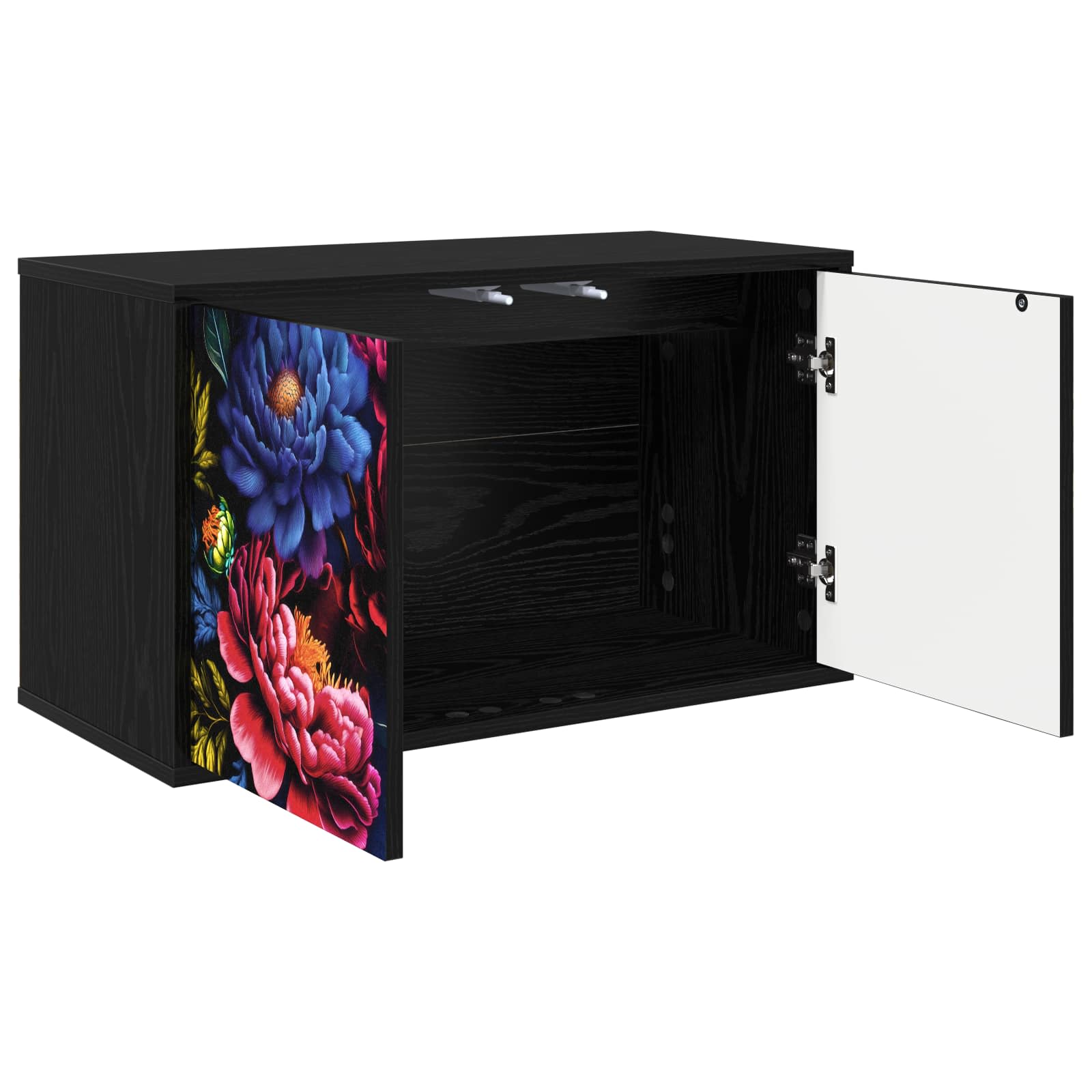 Meuble TV mural KIEL 69 x 33 x 40 cm Chêne noir