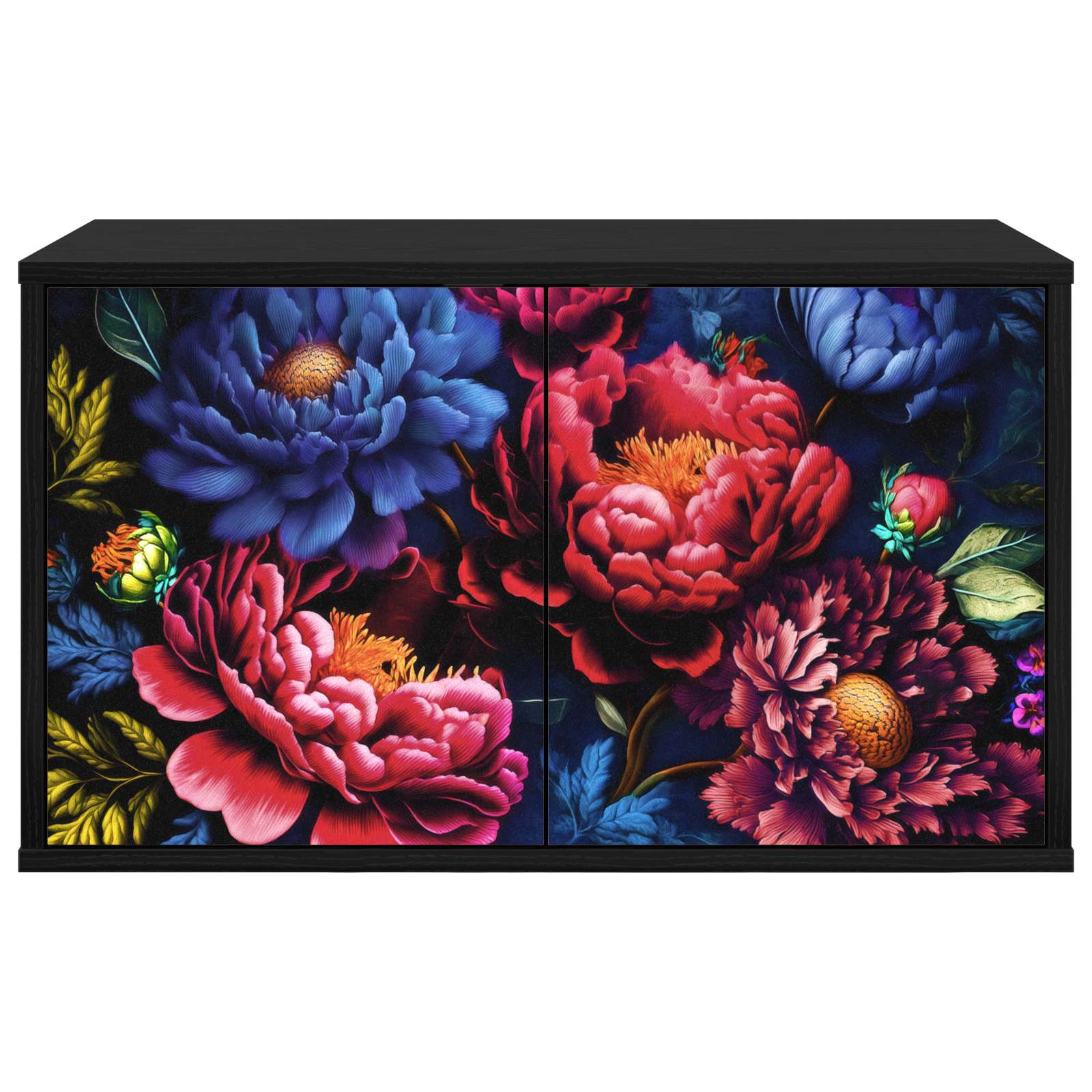 Meuble TV mural KIEL 69 x 33 x 40 cm Chêne noir