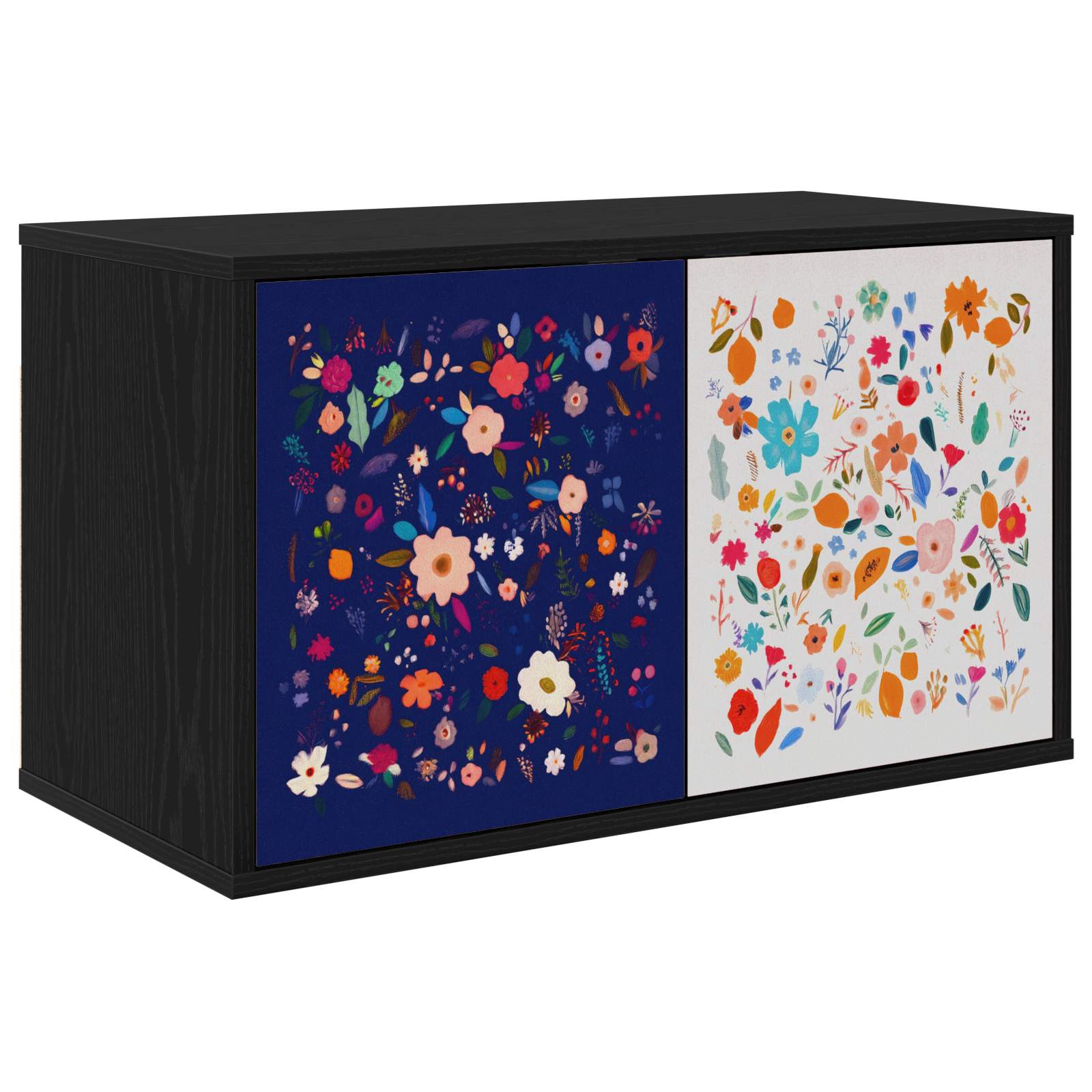 Meuble TV mural MAINZ 69 x 33 x 40 cm Chêne noir