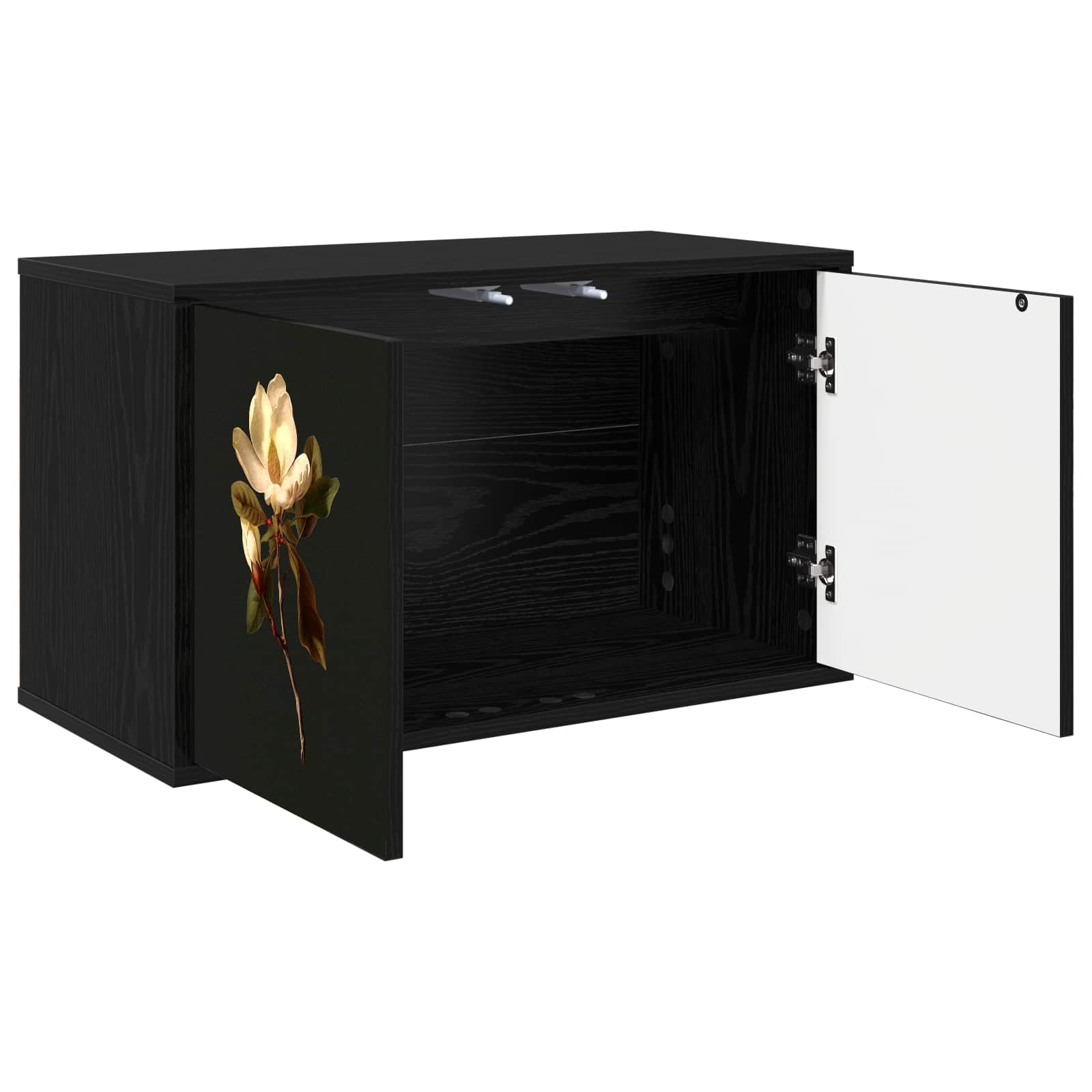 Meuble TV mural BREMEN 69 x 33 x 40 cm Chêne noir