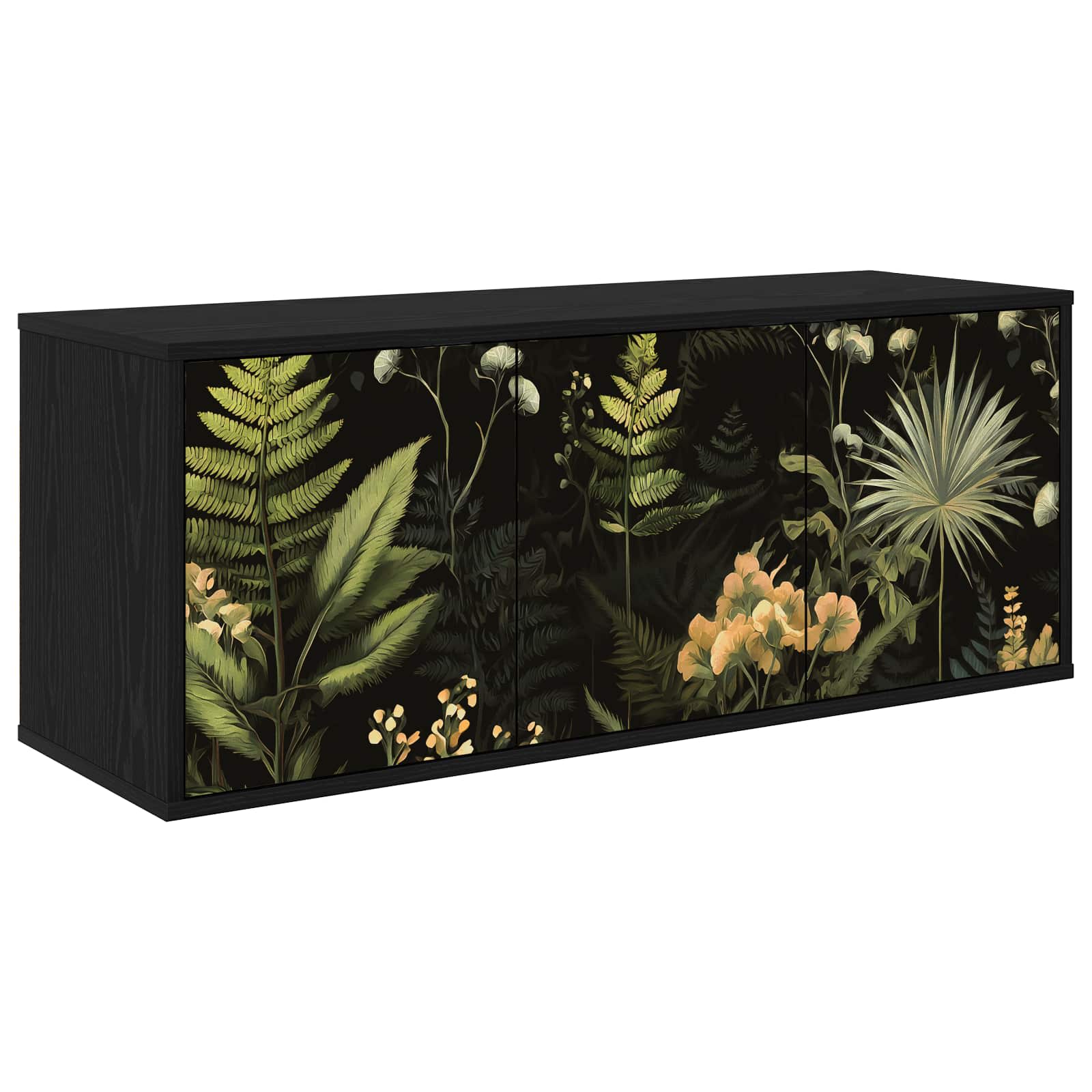 Meuble TV mural RHENEN 102 x 33 x 40 cm Chêne noir