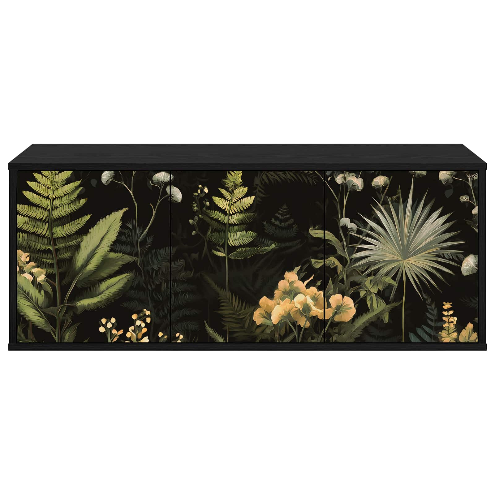 Meuble TV mural RHENEN 102 x 33 x 40 cm Chêne noir
