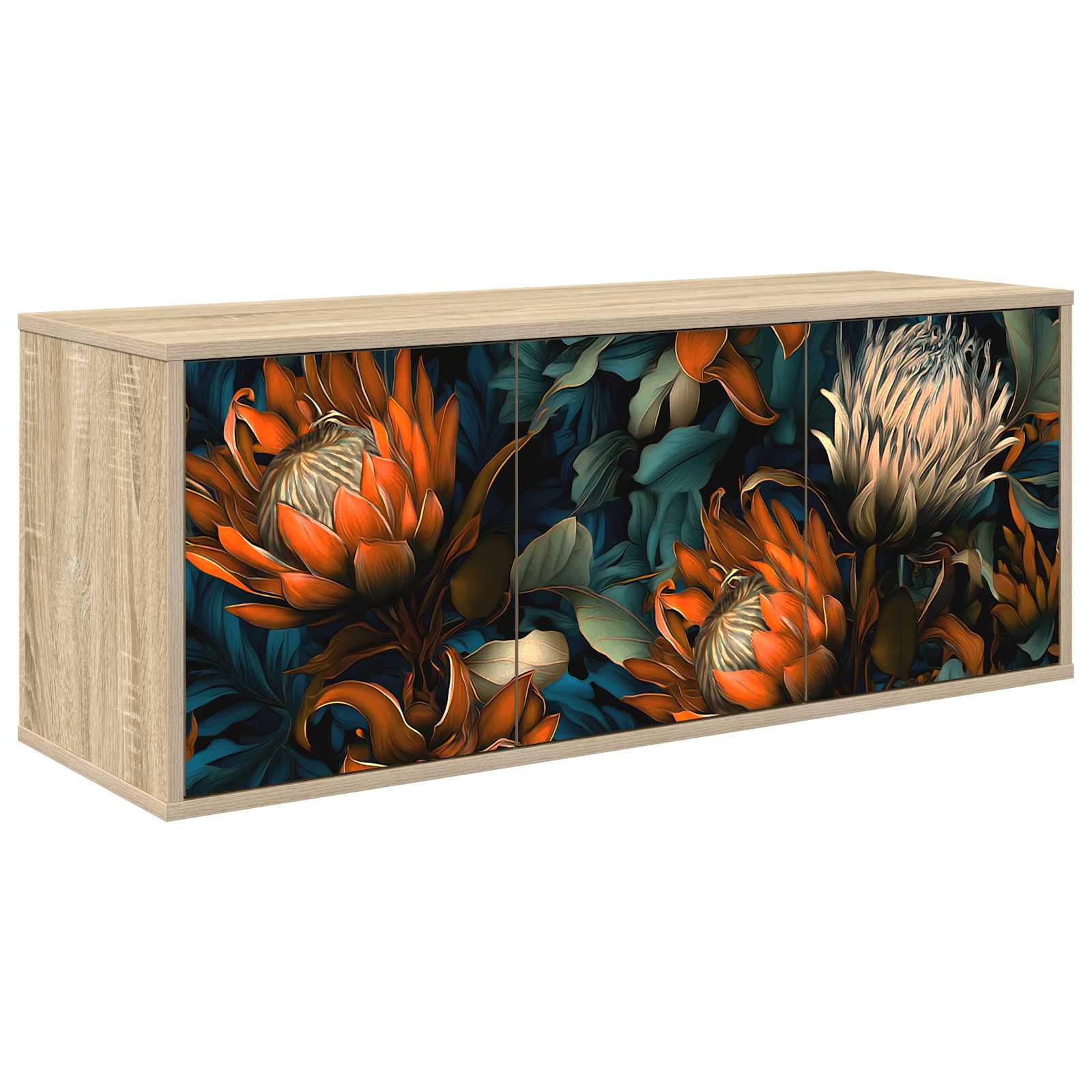 Meuble TV mural LOCHEM 102 x 33 x 40 cm Chêne Sonoma