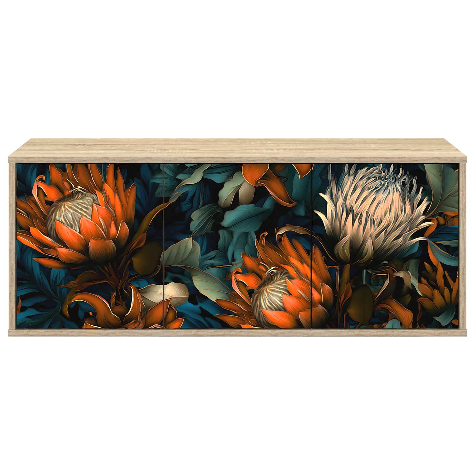 Meuble TV mural LOCHEM 102 x 33 x 40 cm Chêne Sonoma