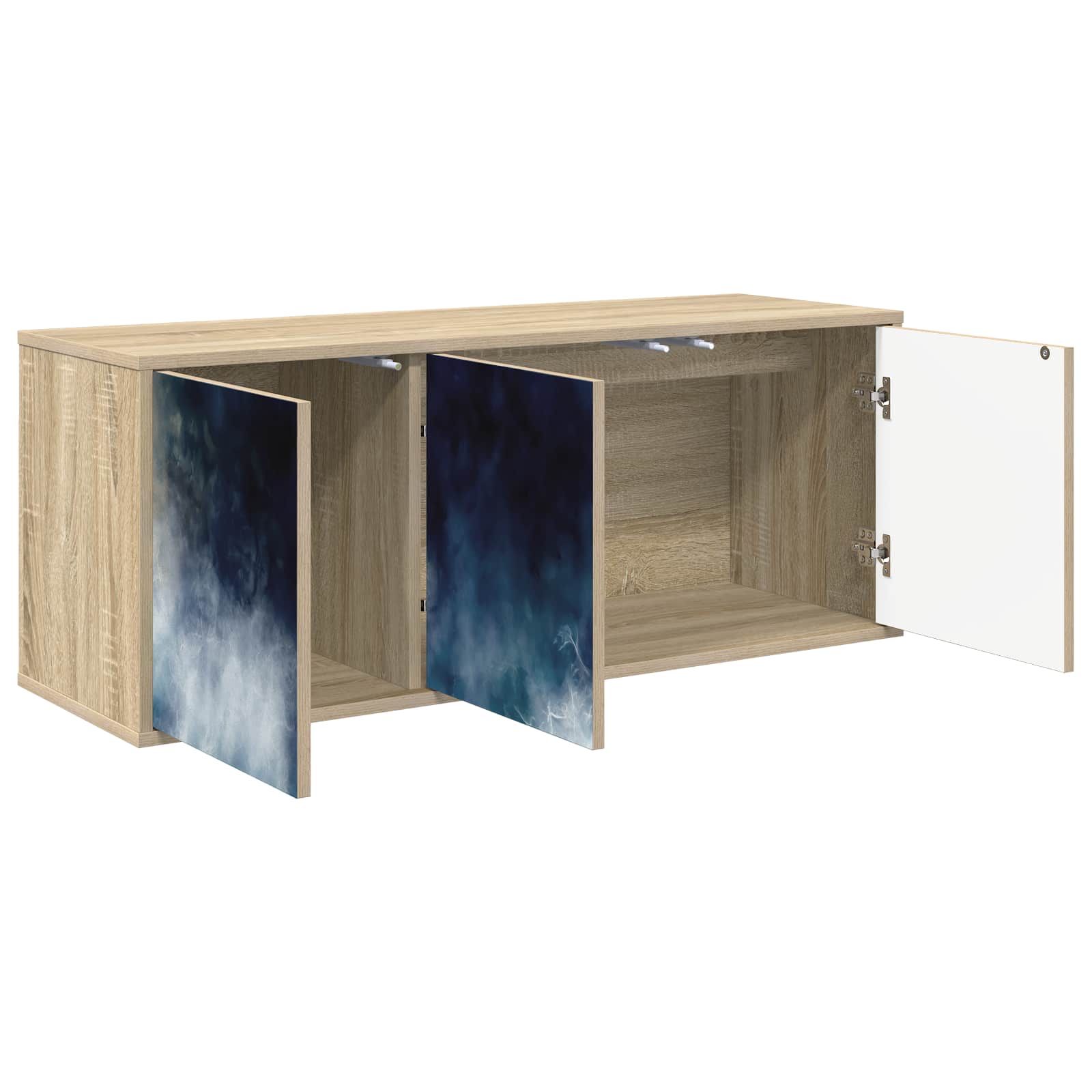 Meuble TV mural RAALTE 102 x 33 x 40 cm Chêne Sonoma