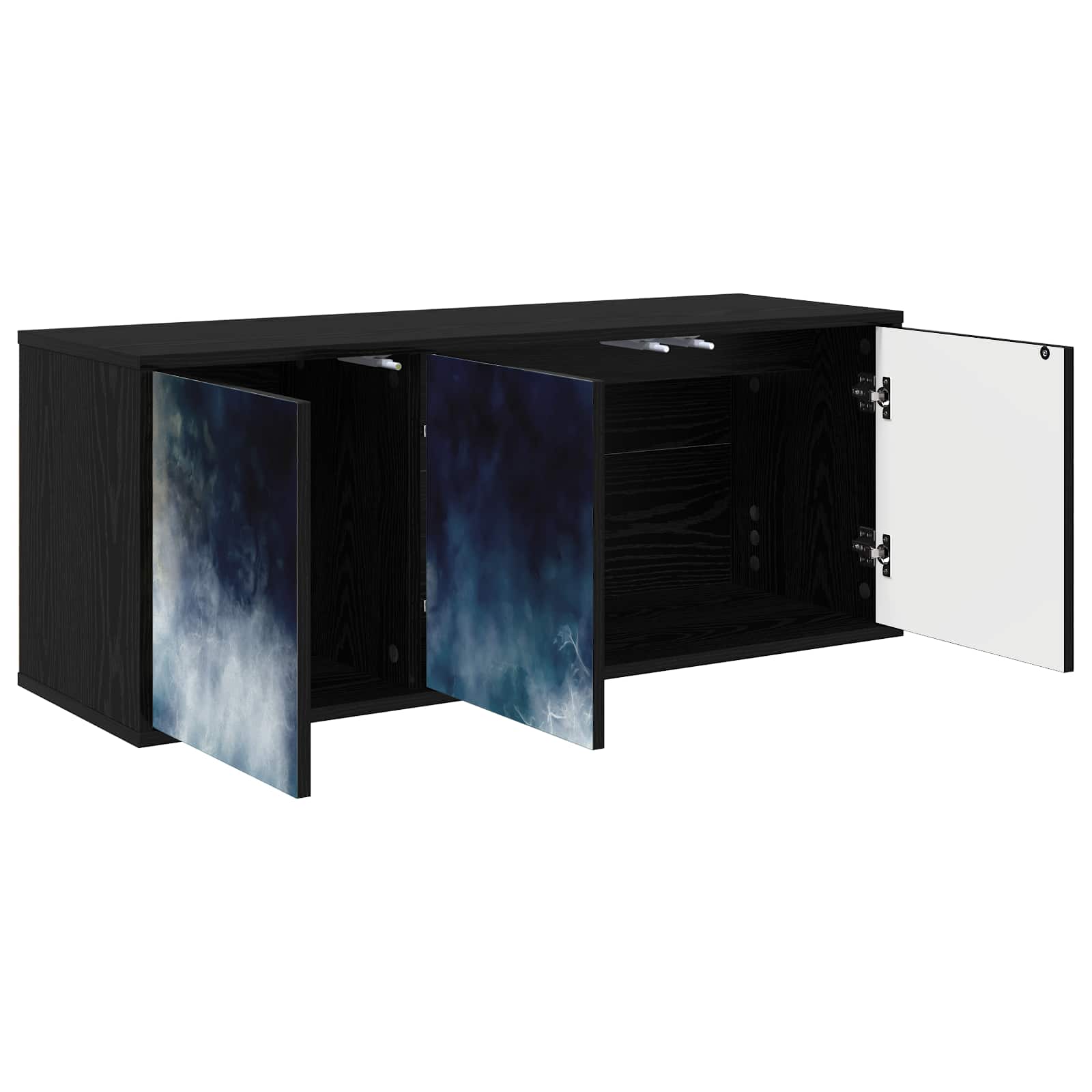 Meuble TV mural RAALTE 102 x 33 x 40 cm Chêne noir