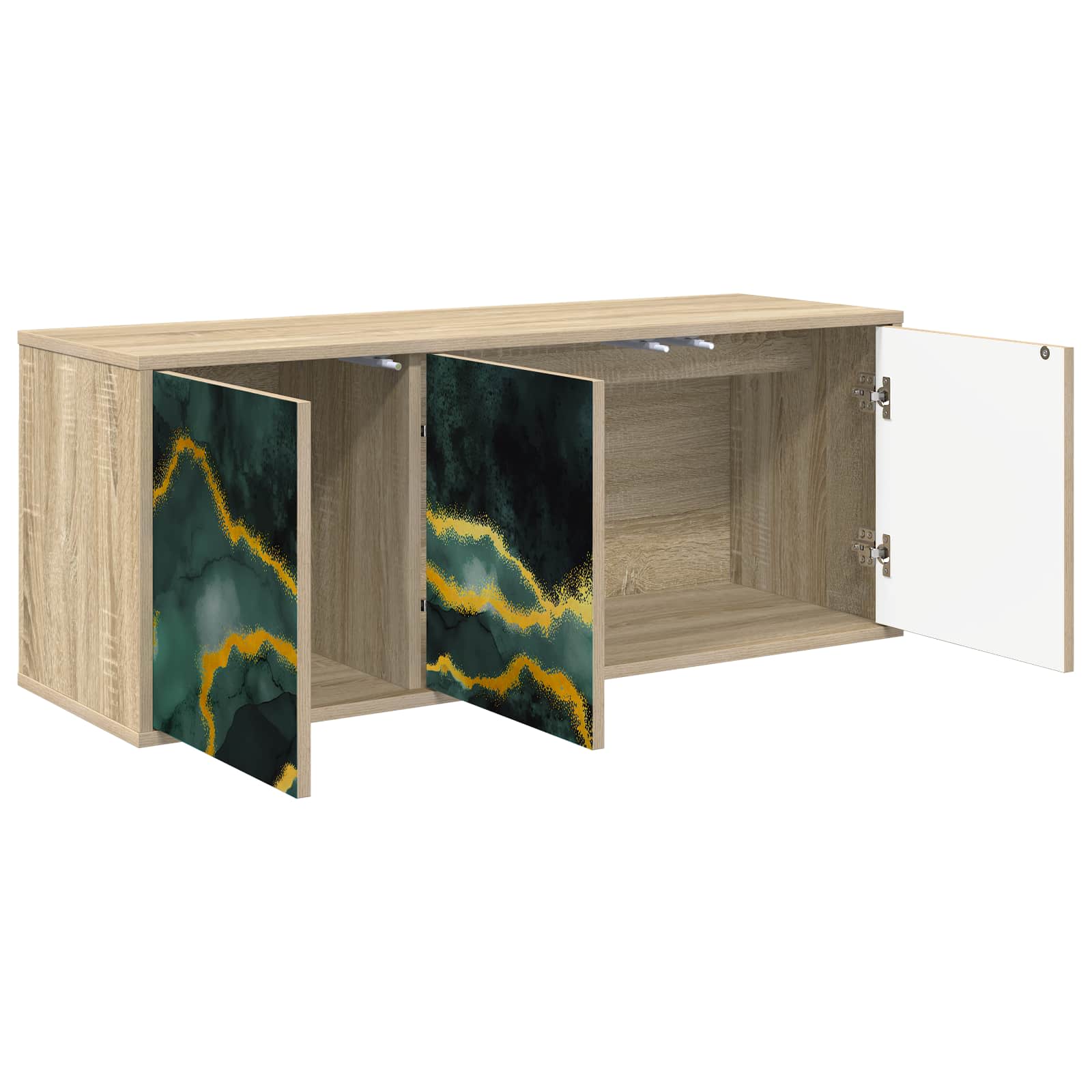 Meuble TV mural WIJHE 102 x 33 x 40 cm Chêne Sonoma