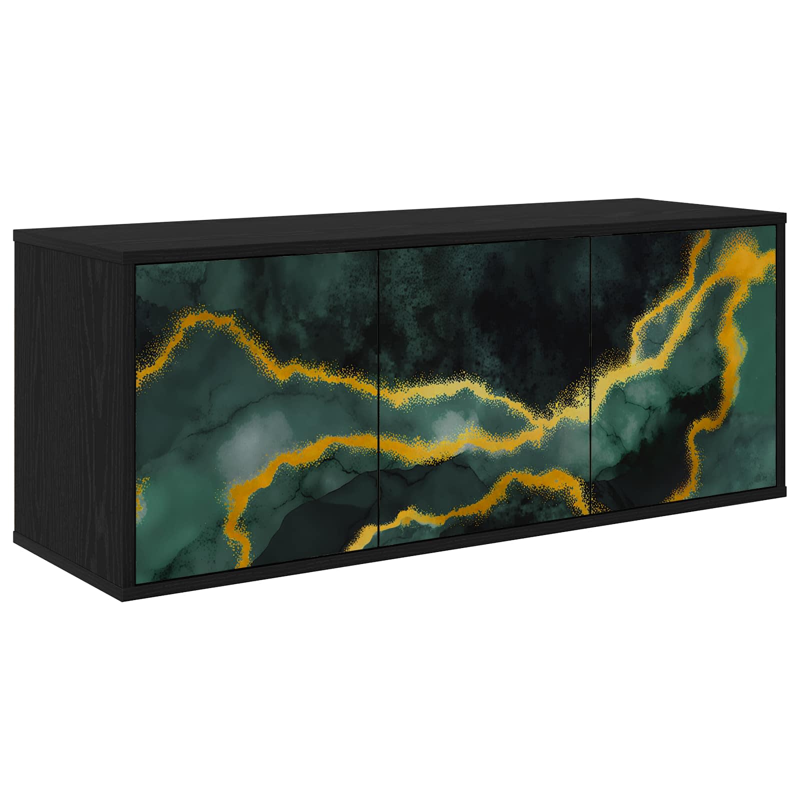 Meuble TV mural WIJHE 102 x 33 x 40 cm Chêne noir